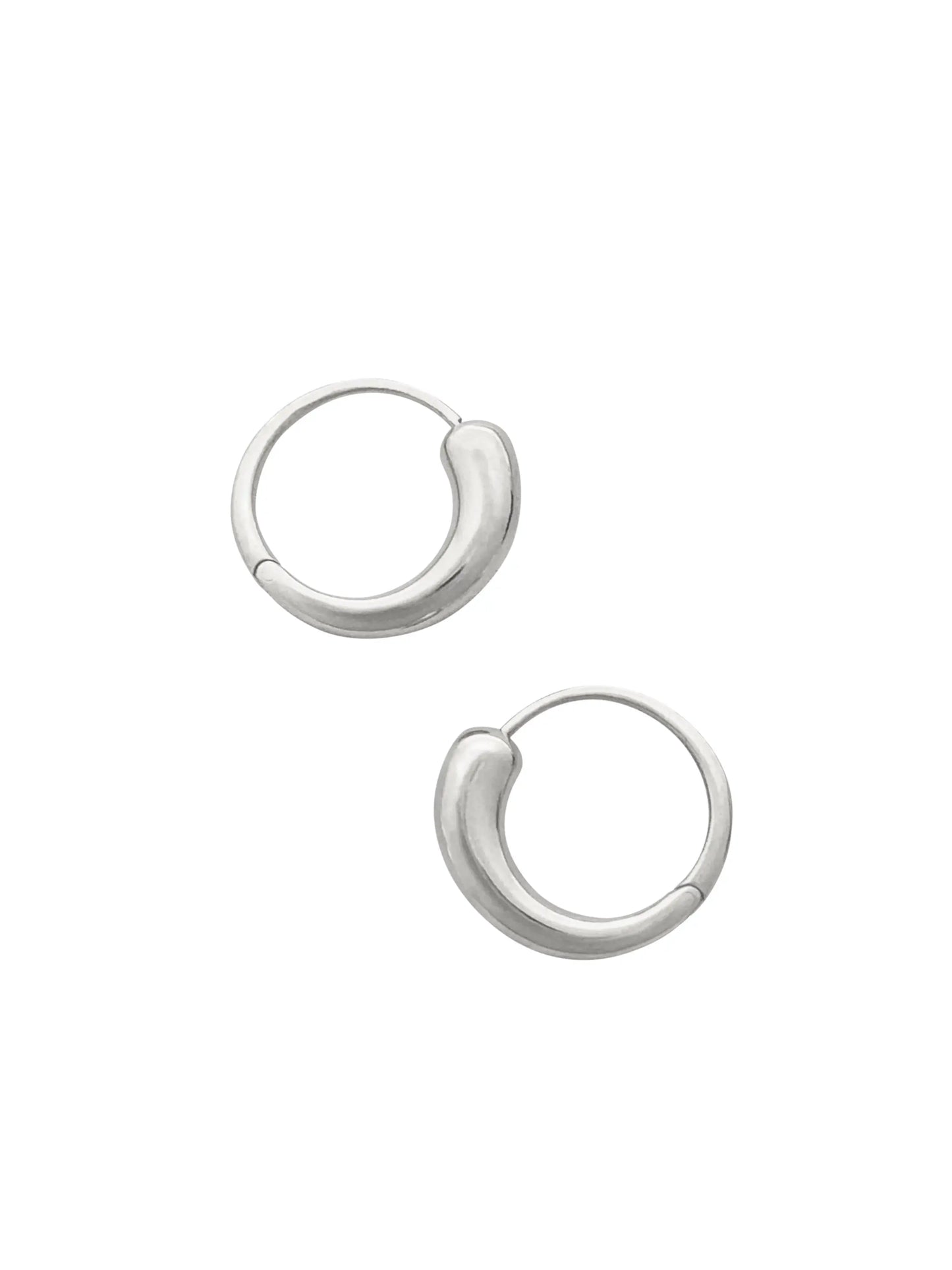 Closure II Hoops In Silver Sara Robertsson Jewellery