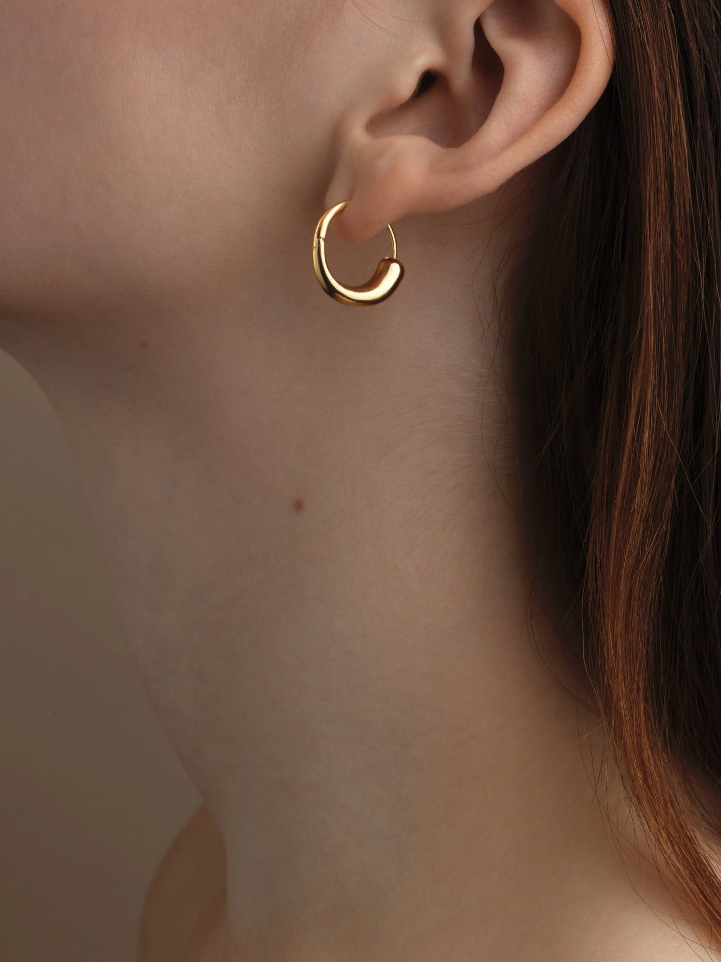 Closure II Hoops In Gold Vermeil Sara Robertsson Jewellery