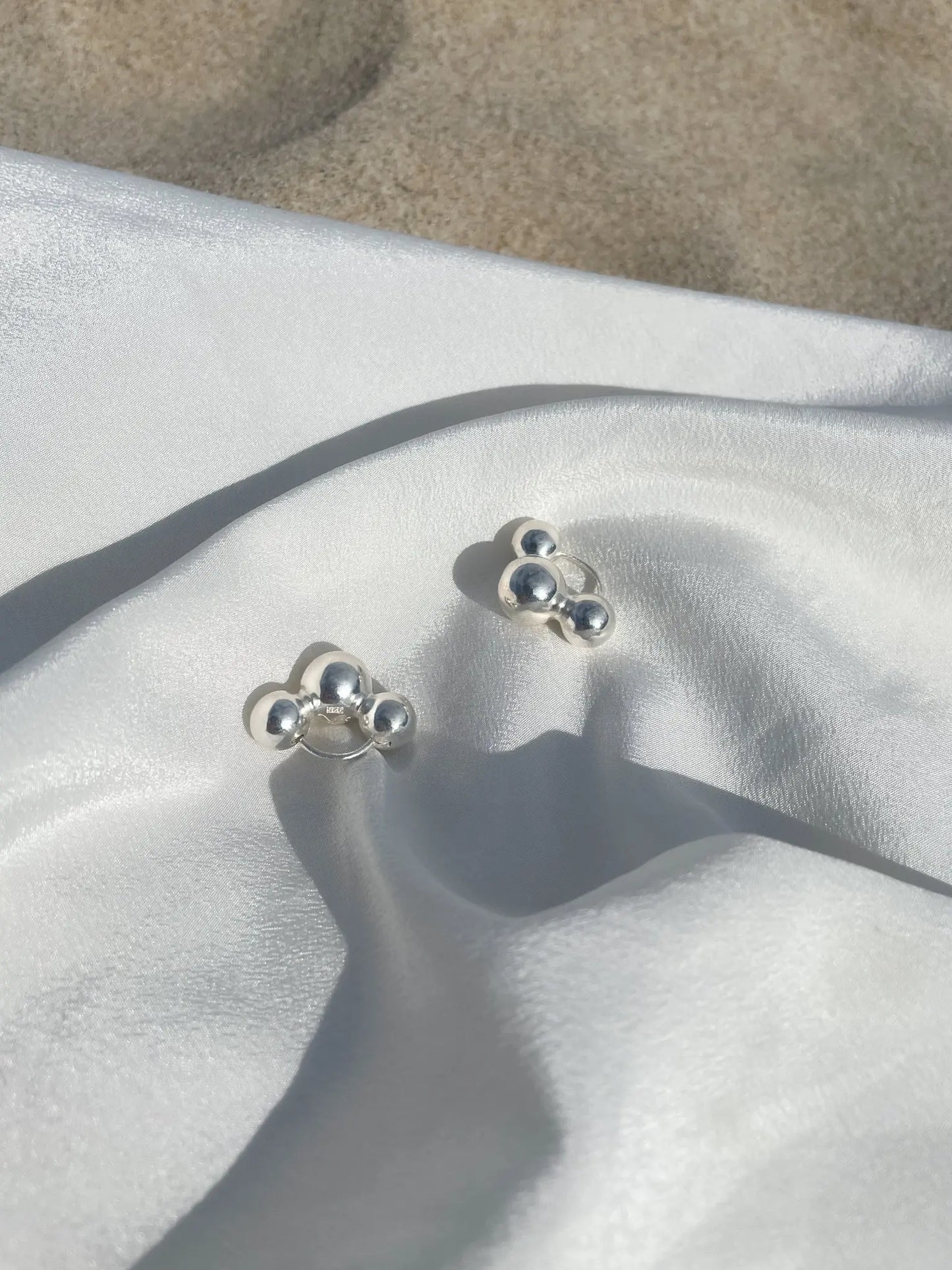 Cluster Earrings In Silver Sara Robertsson Jewellery