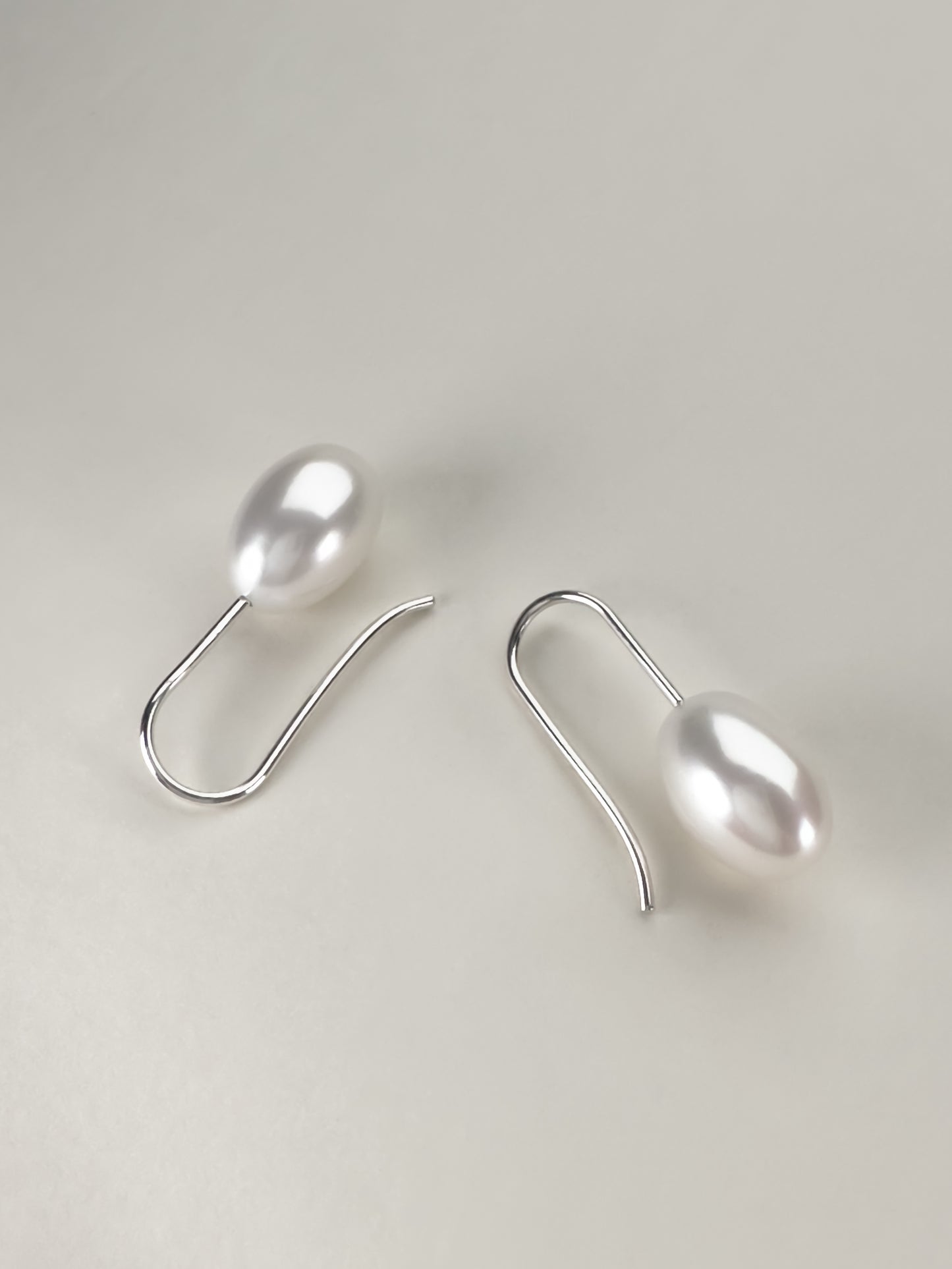 Egg Pearl Earrings In Silver Sara Robertsson Jewellery