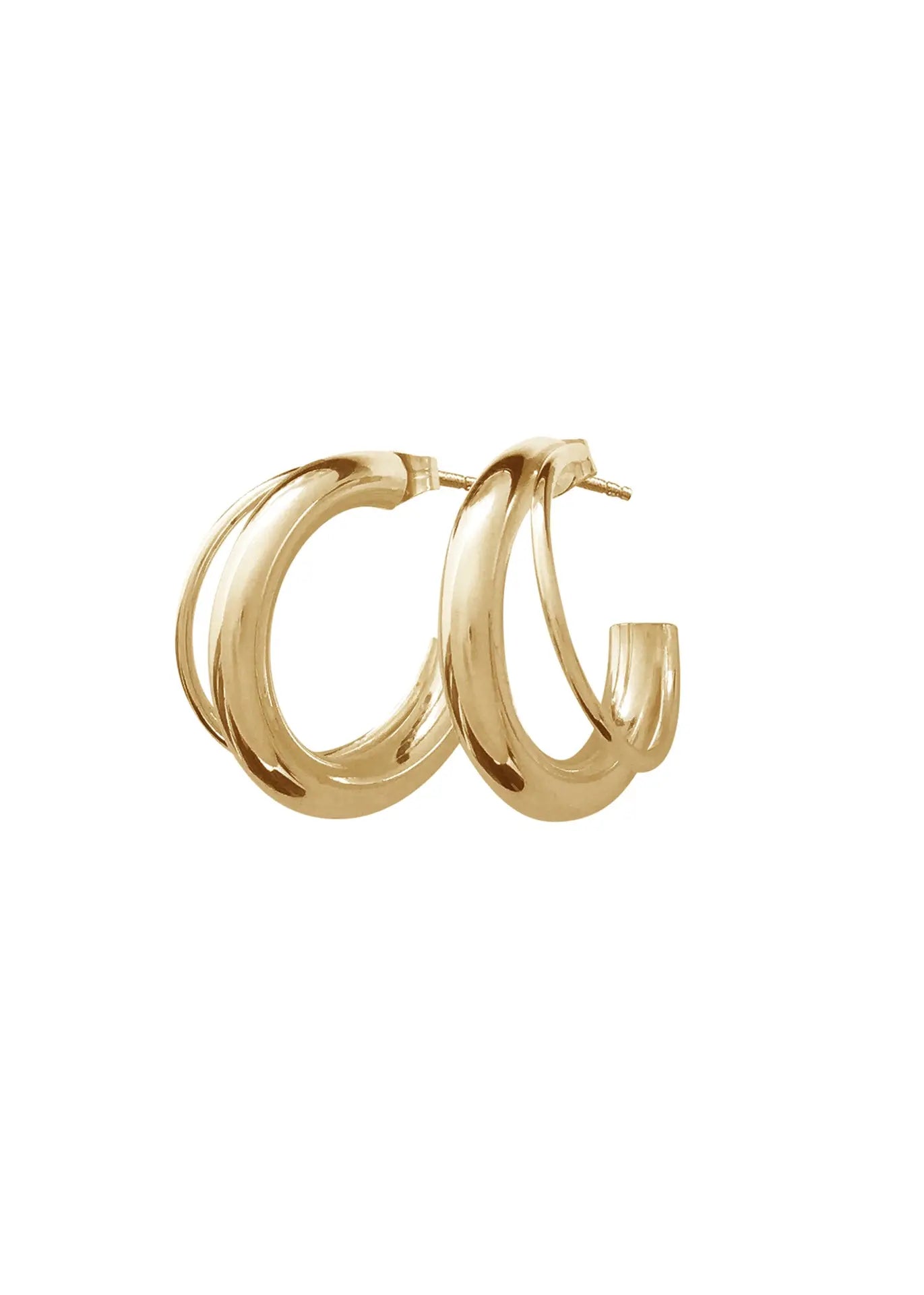 Shadow Hoops In Gold Vermeil Sara Robertsson Jewellery