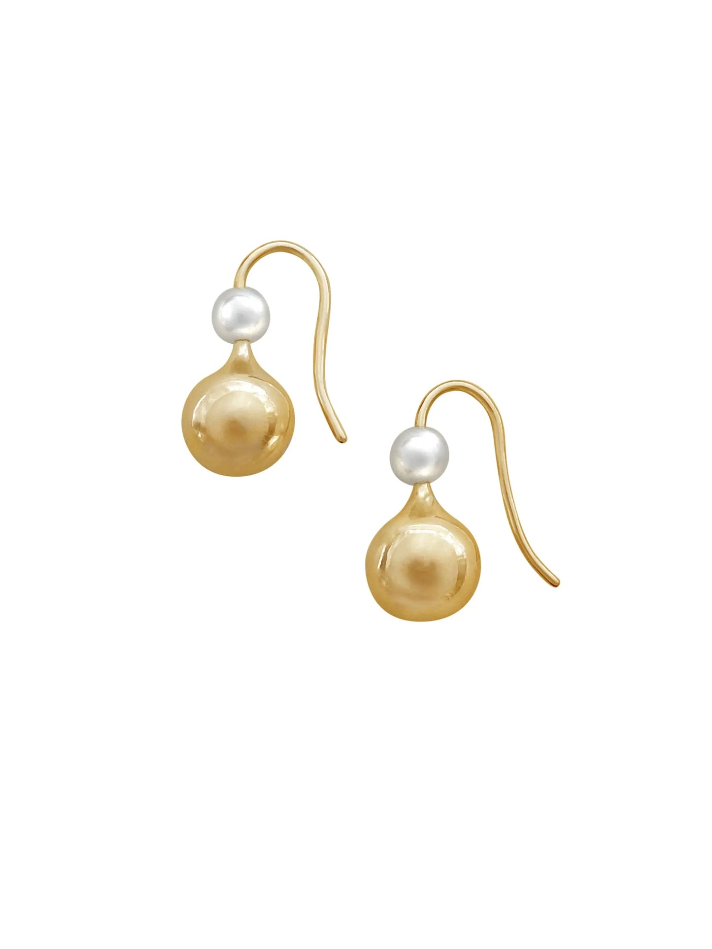 Sintra Earrings In Gold Vermeil With Freshwater Pearl Sara Robertsson Jewellery