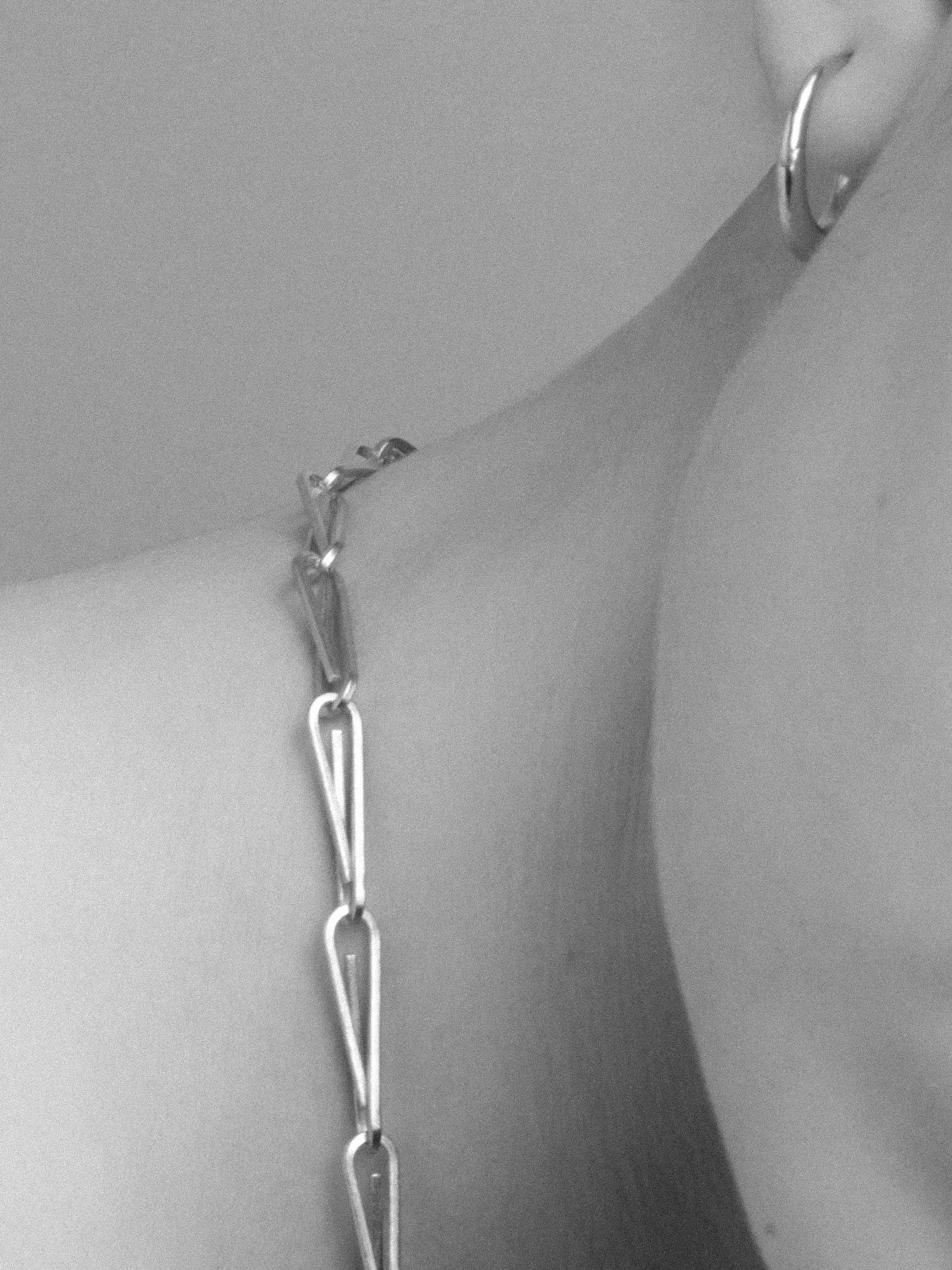 String Chain Necklace In Silver - Sara Robertsson Jewellery