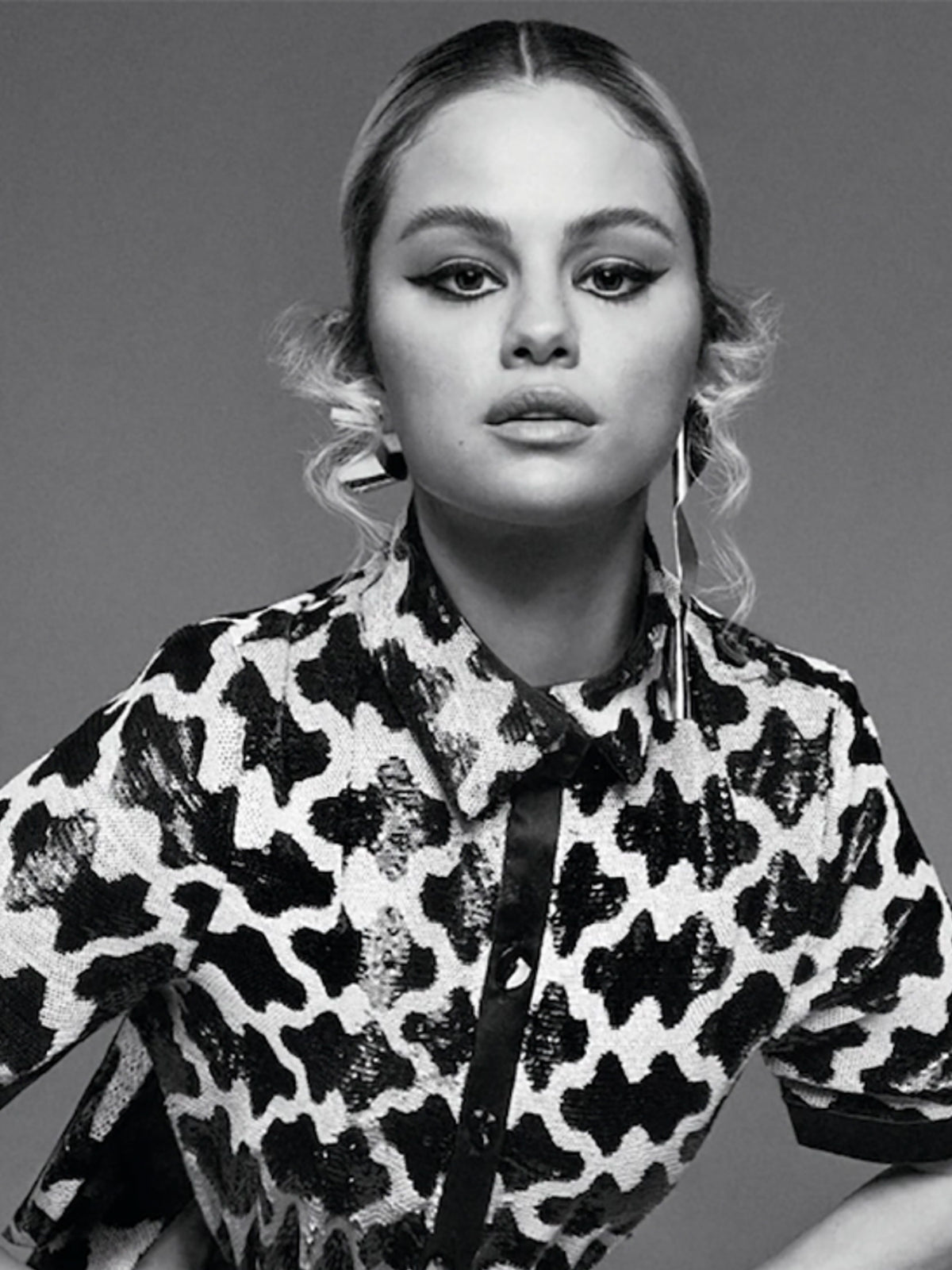 Selena Gomez wearing scandinavian jewellery designer Sara Robertsson in VOGUE