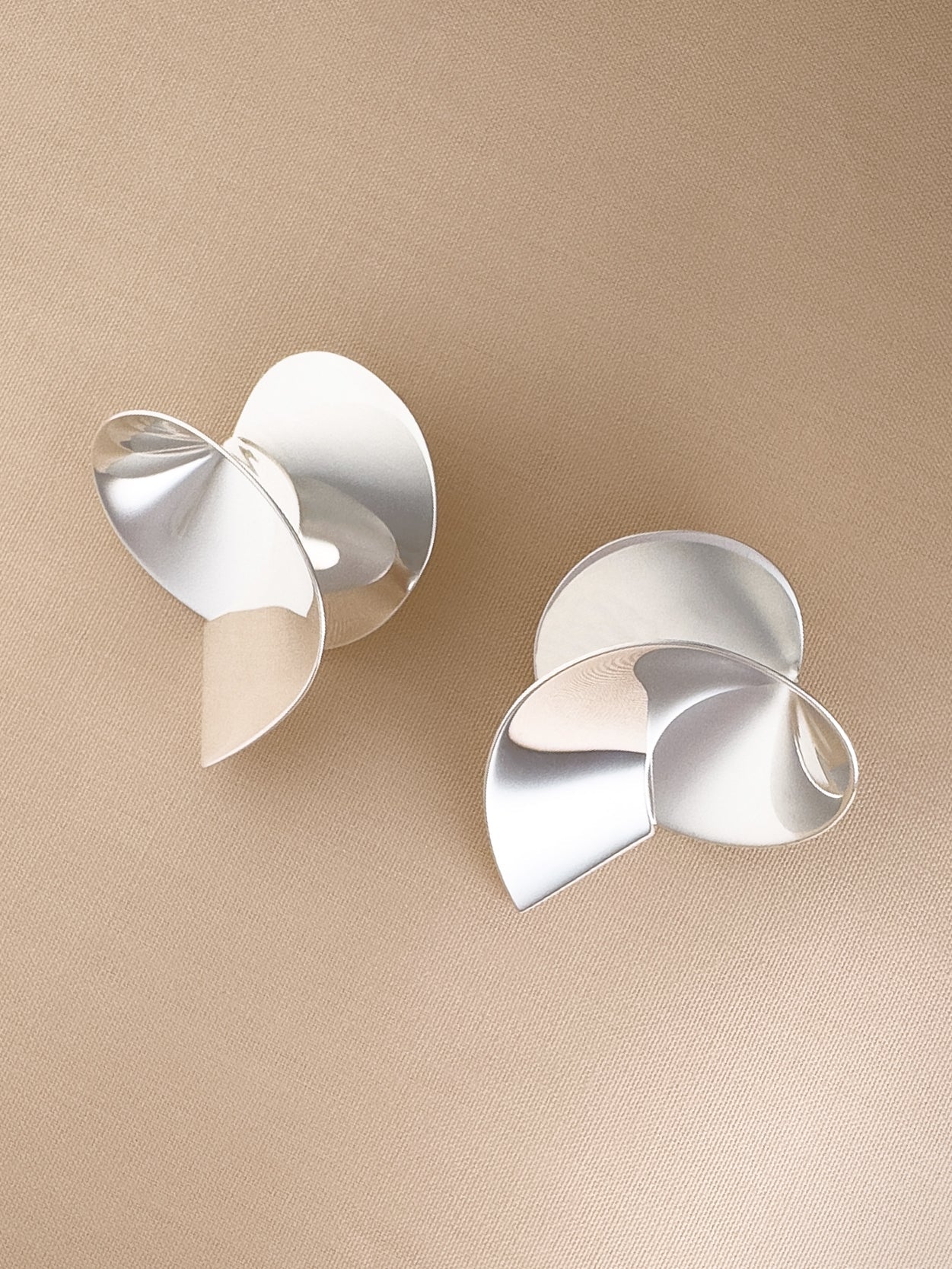 Sculptural earrings by Sara Robertsson Jewellery