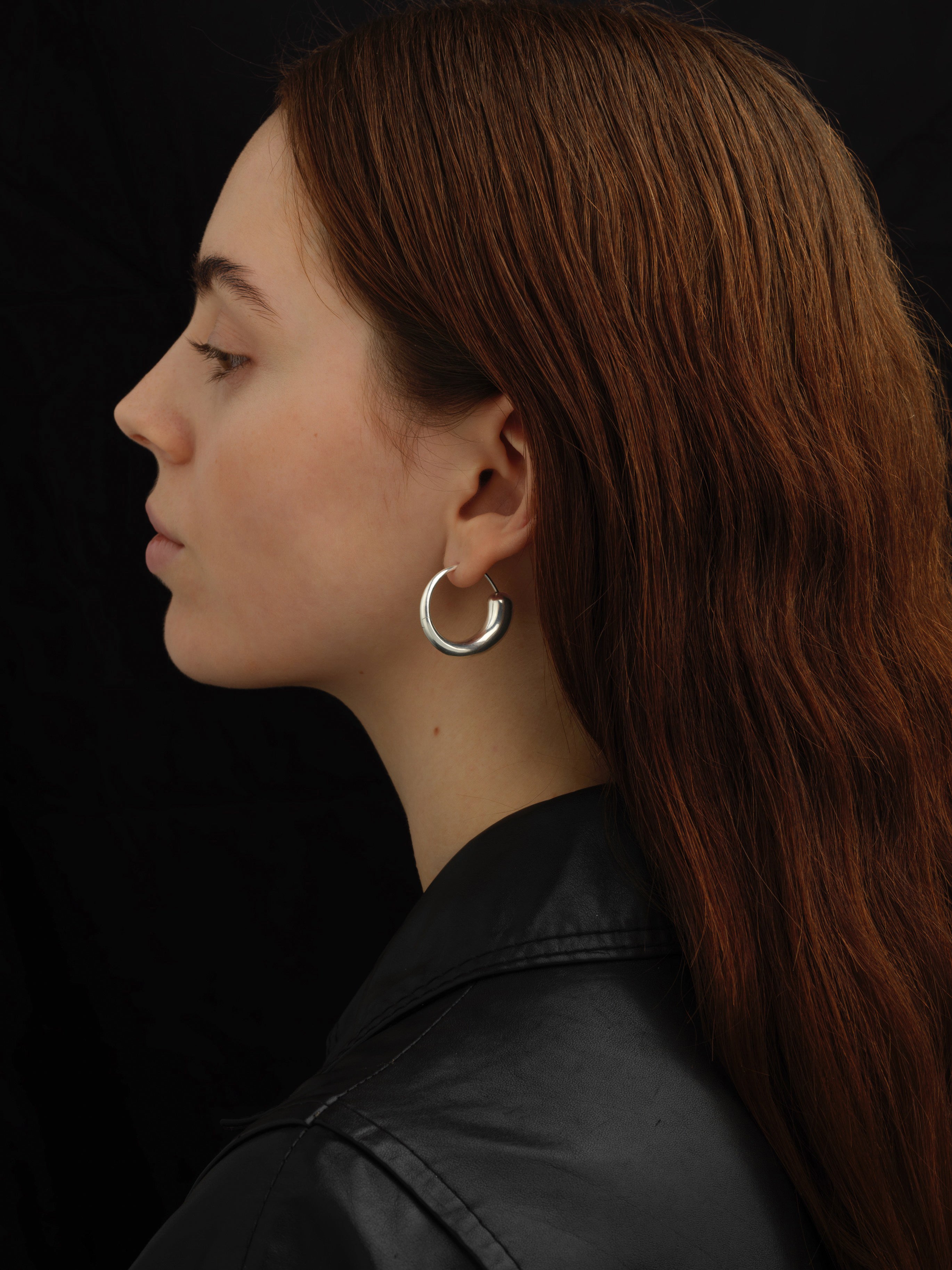 Closure Large Hoops In Silver Sara Robertsson Jewellery