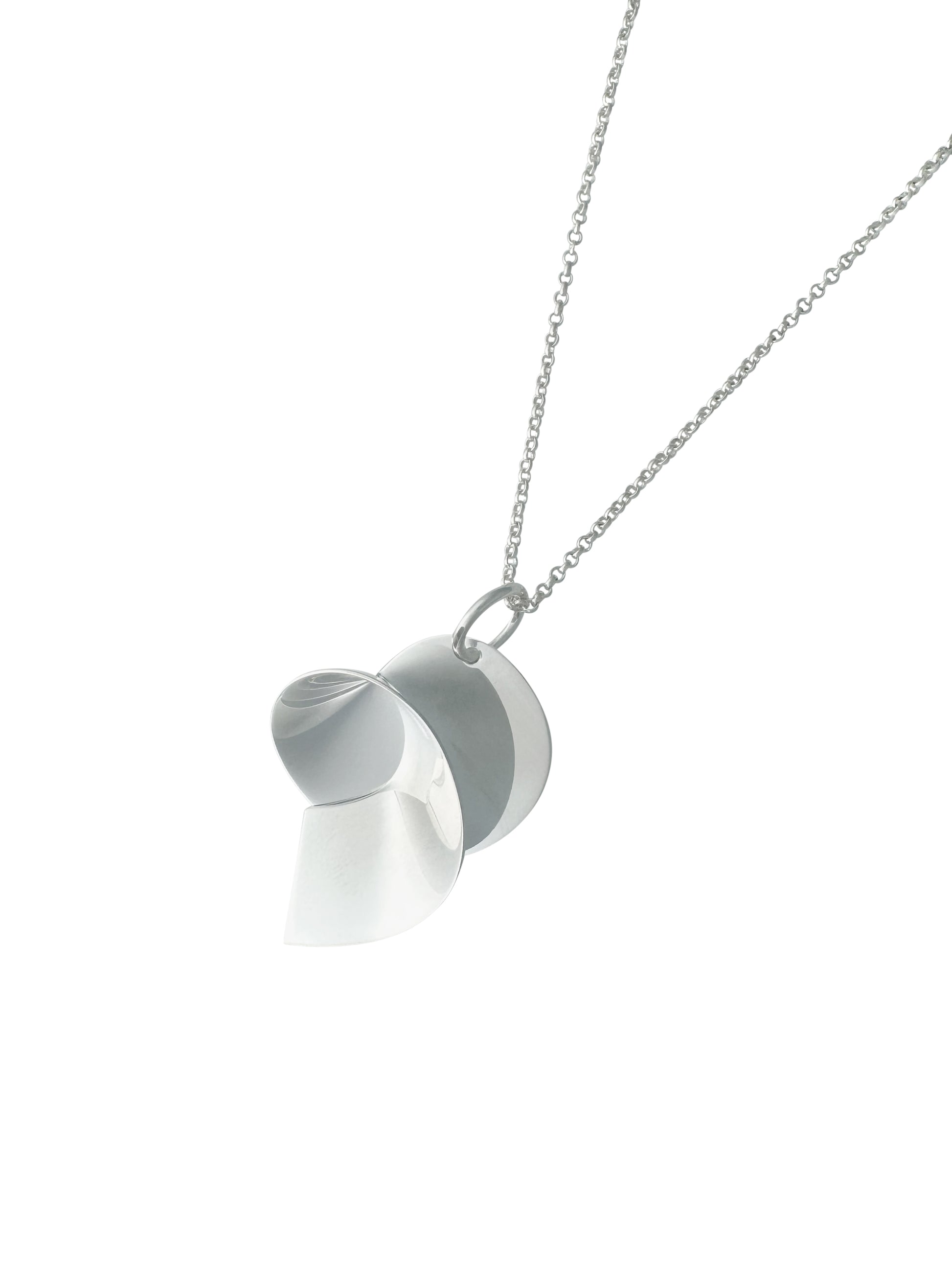 Coil pendant on chain by Sara Robertsson Jewellery