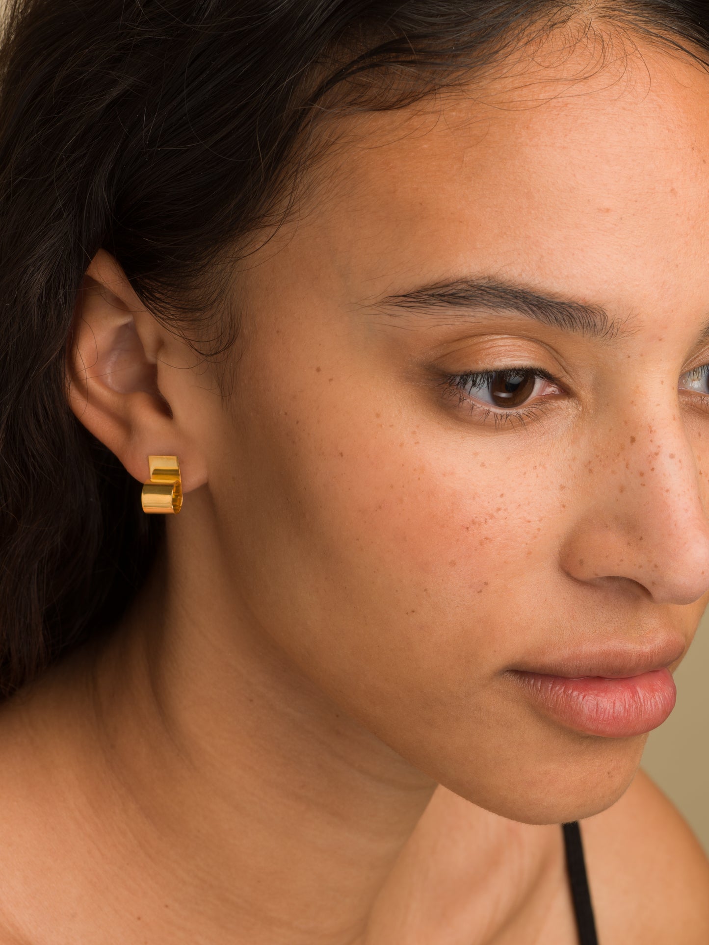 Cut Earrings Gold Vermeil by Sara Robertsson Jewellery