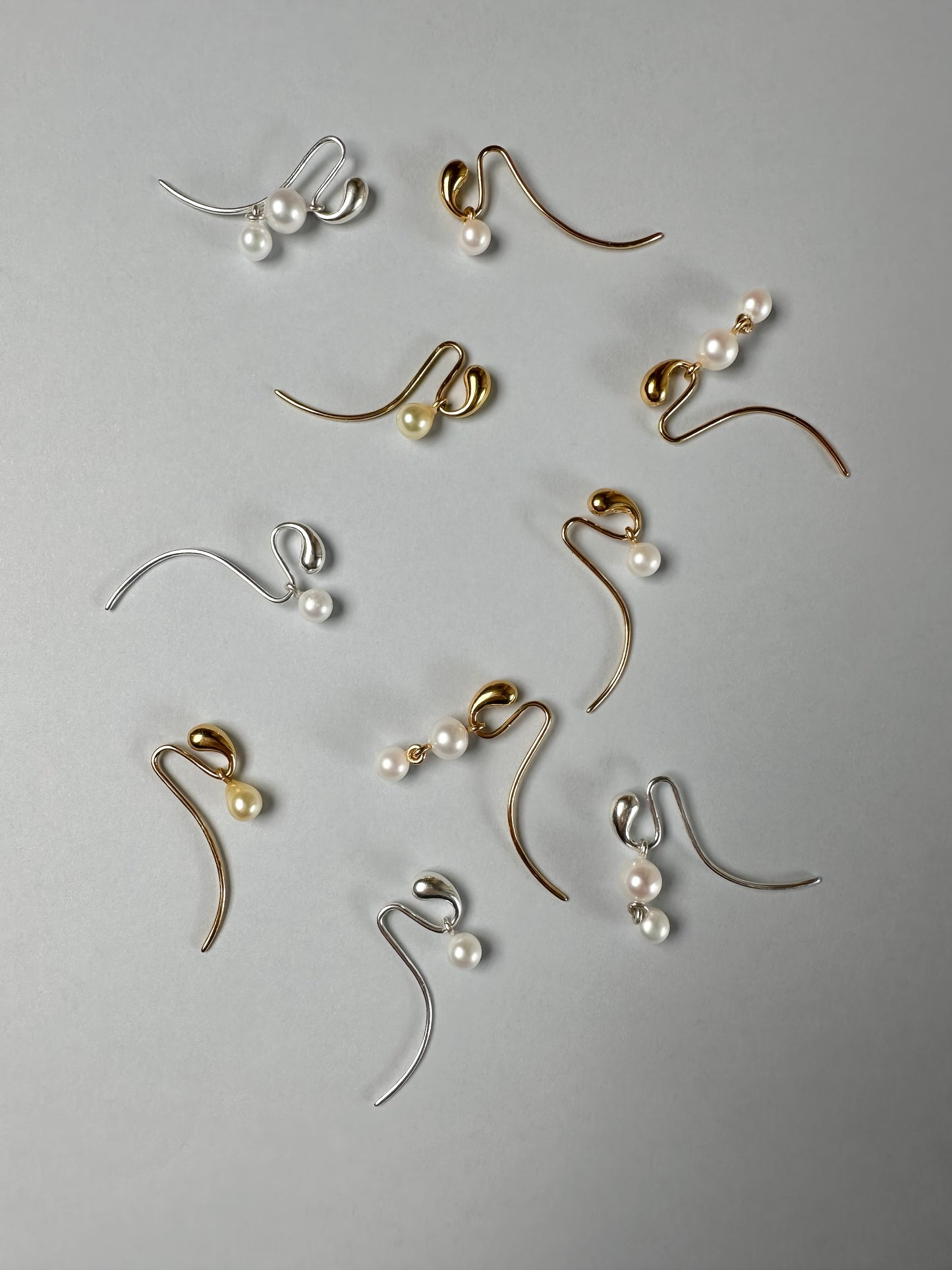 Pendant pearl earrings range by Sara Robertsson Jewellery