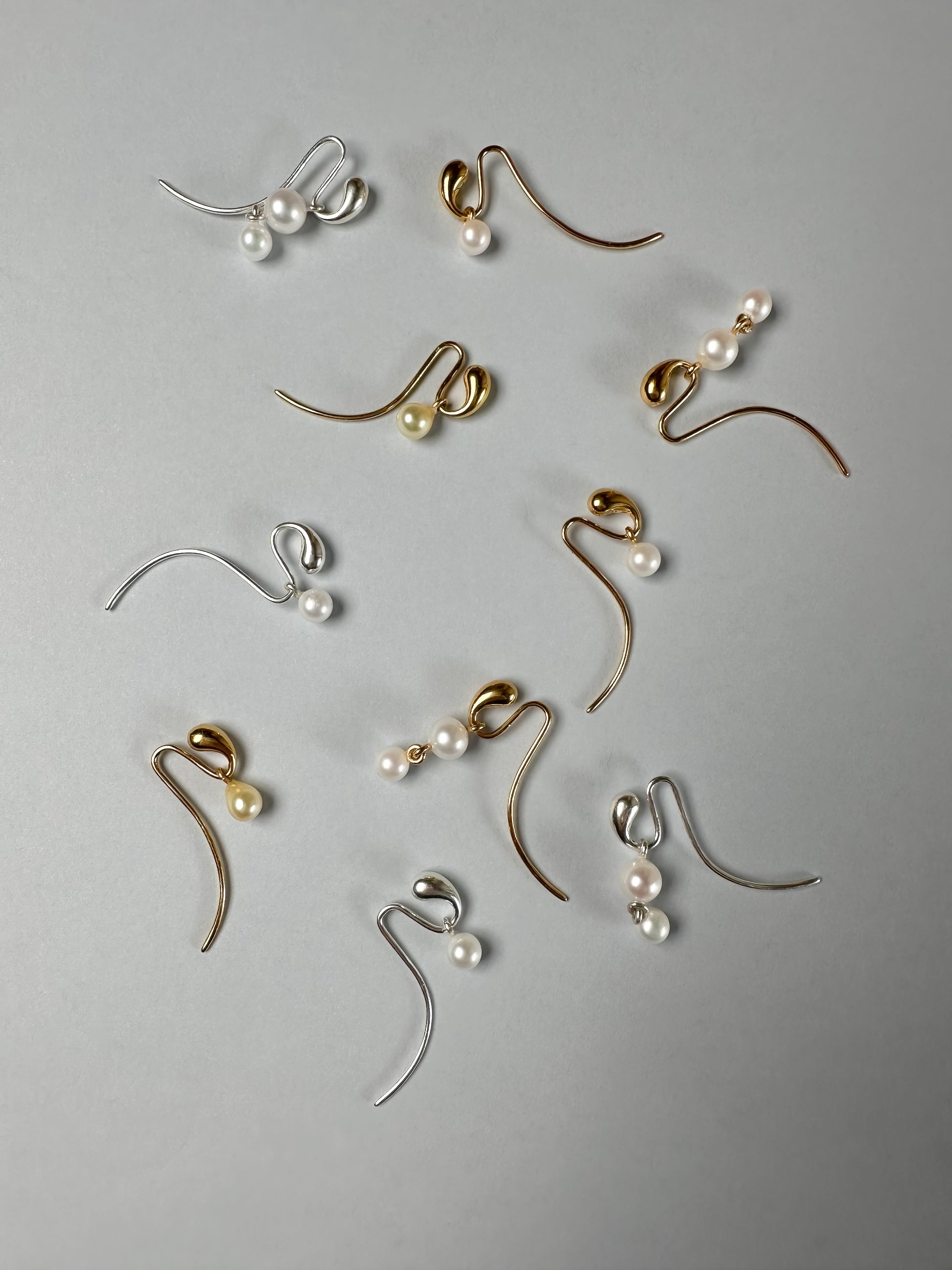 Pendant pearl earrings range by Sara Robertsson Jewellery
