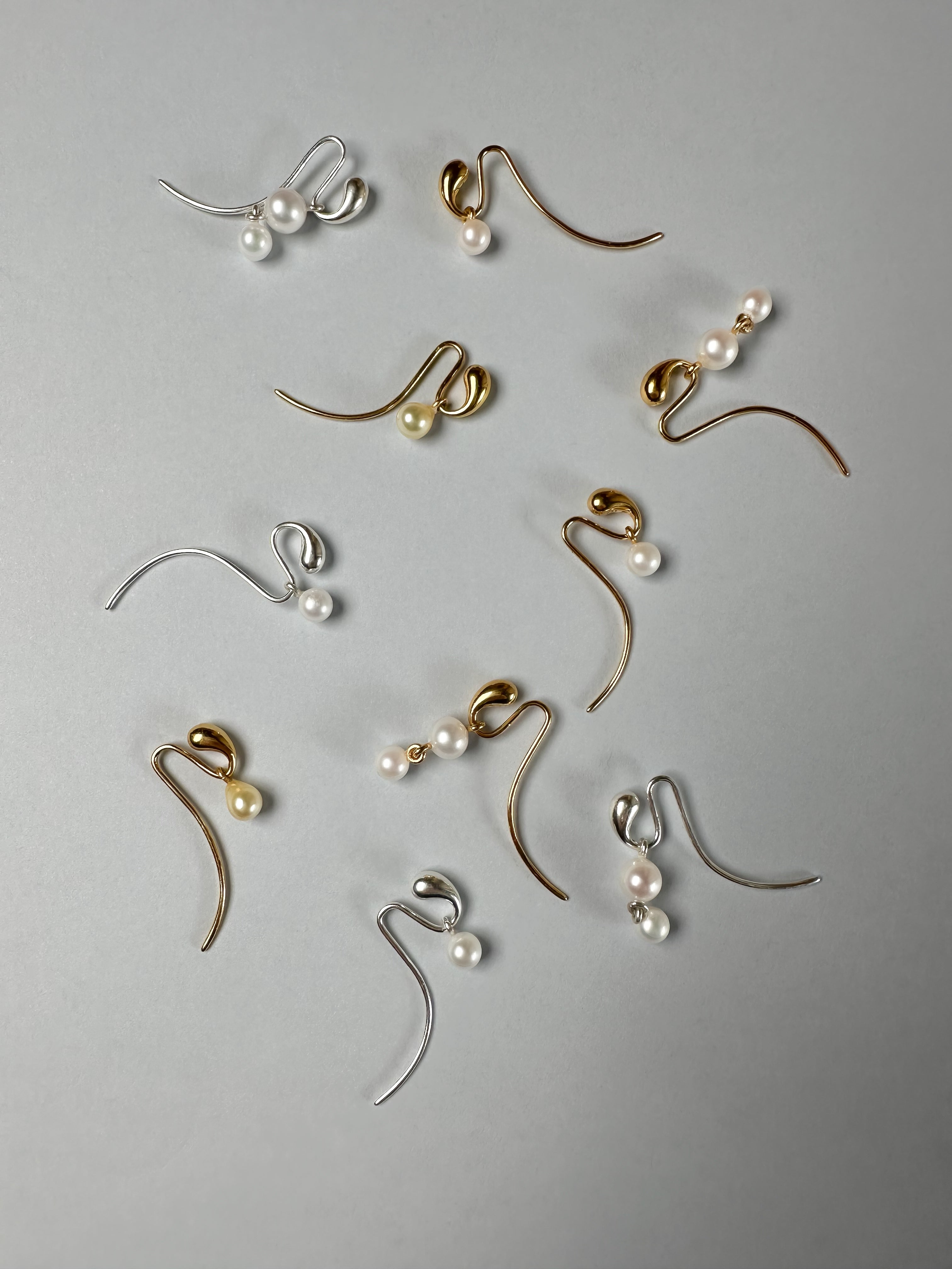 Pendant pearl earrings range by Sara Robertsson Jewellery