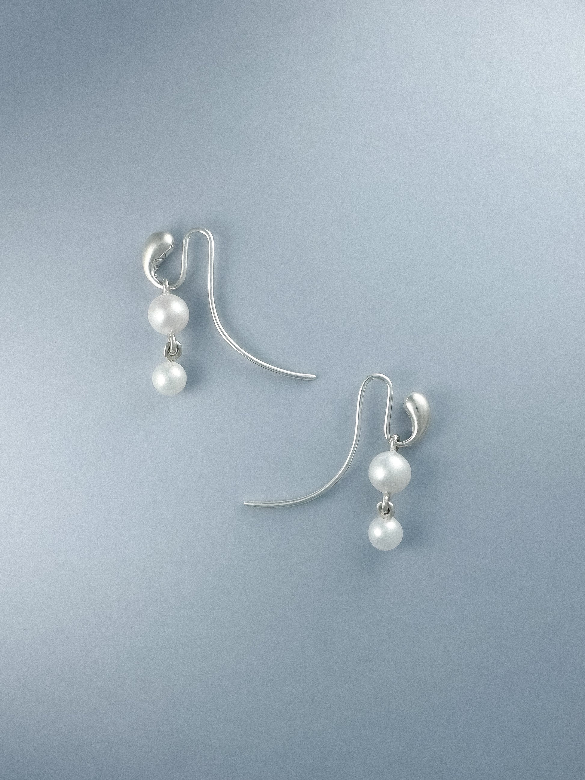 Pendant Earrings with freshwater pearl pendants by Sara Robertsson Jewellery