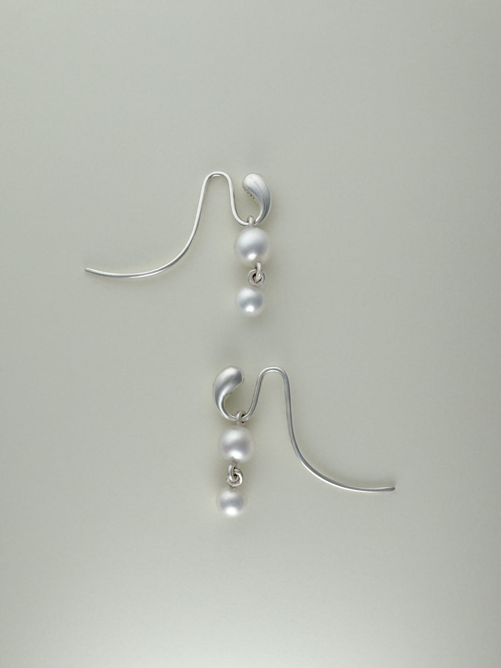 Pendant Earrings with freshwater pearl pendants by Sara Robertsson Jewellery
