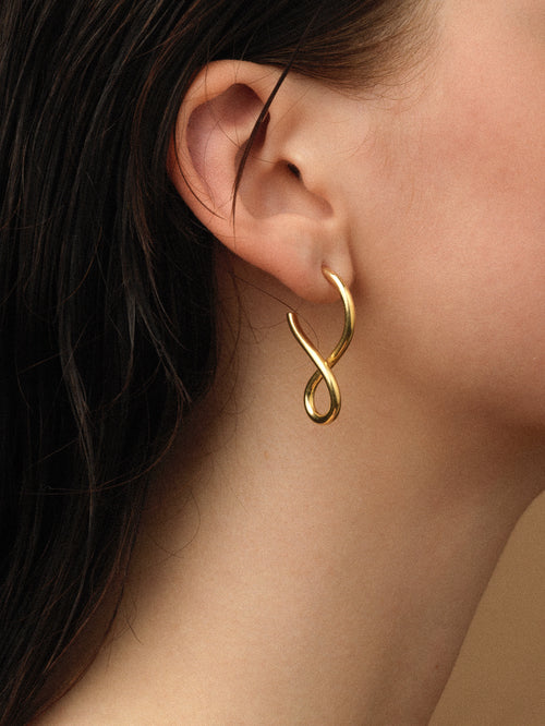 Shape I Earrings In Gold Vermeil Sara Robertsson Jewellery