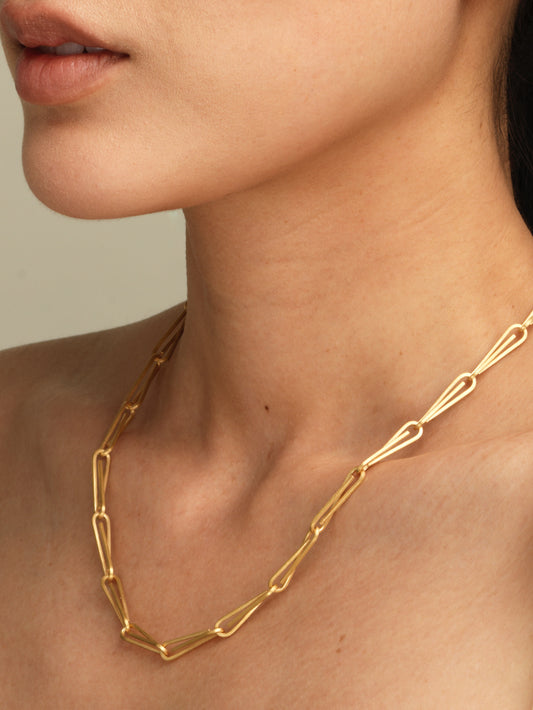 String Long Chain Necklace In Gold Vermeil Sara Robertsson Jewellery