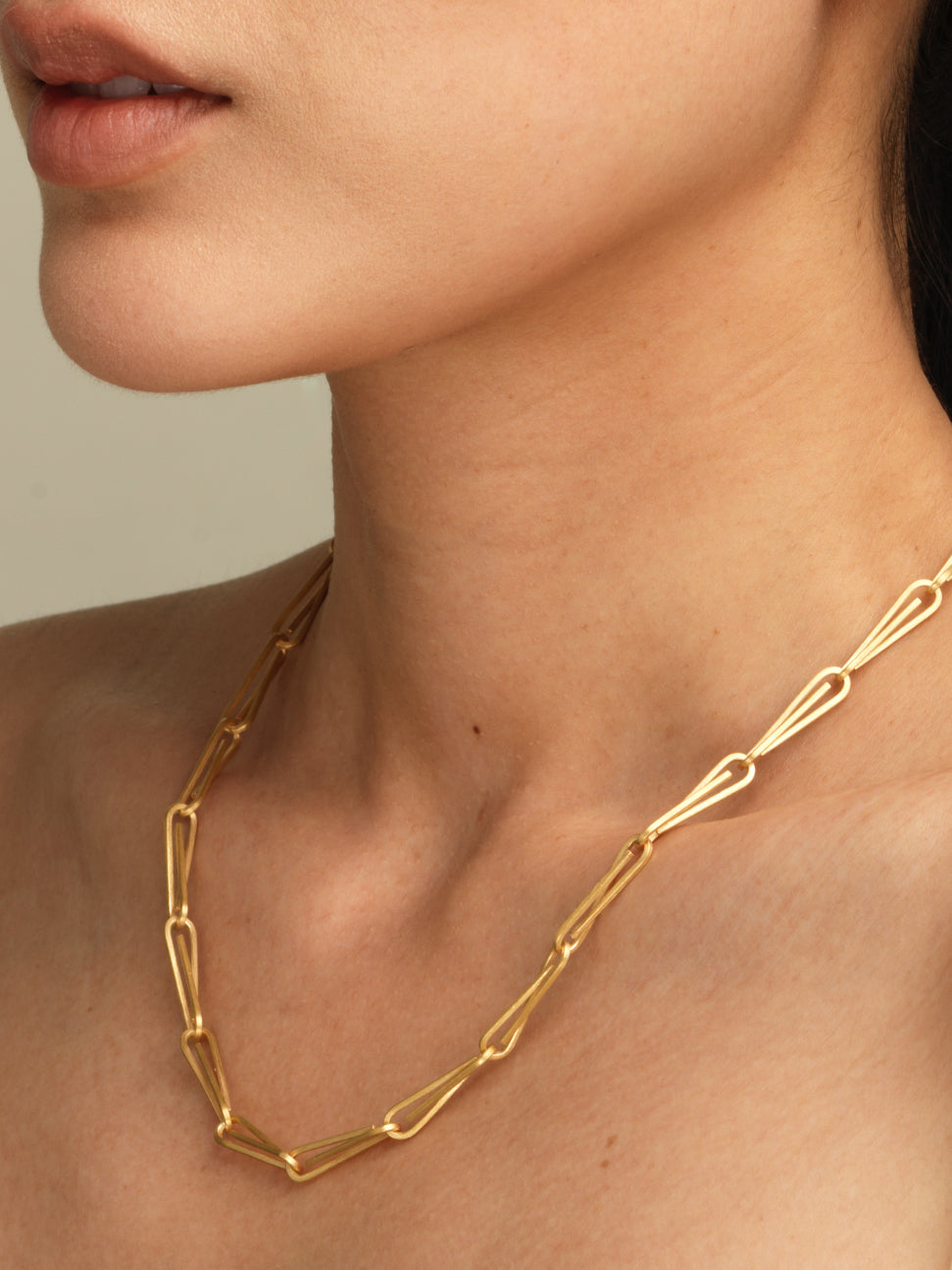 String Long Chain Necklace In Gold Vermeil Sara Robertsson Jewellery