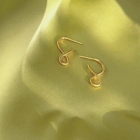 Shape I Small Earrings In Gold Vermeil Sara Robertsson Jewellery