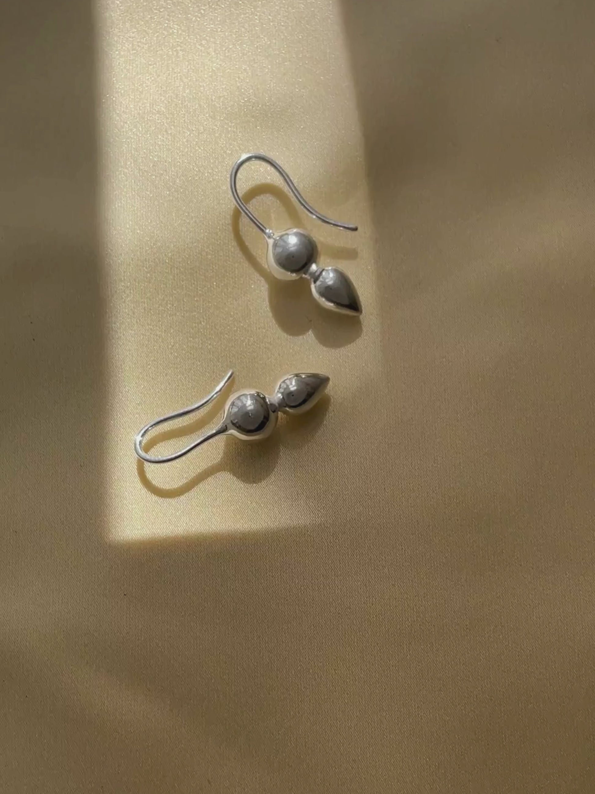 Spire Earrings In Silver Sara Robertsson Jewellery still video