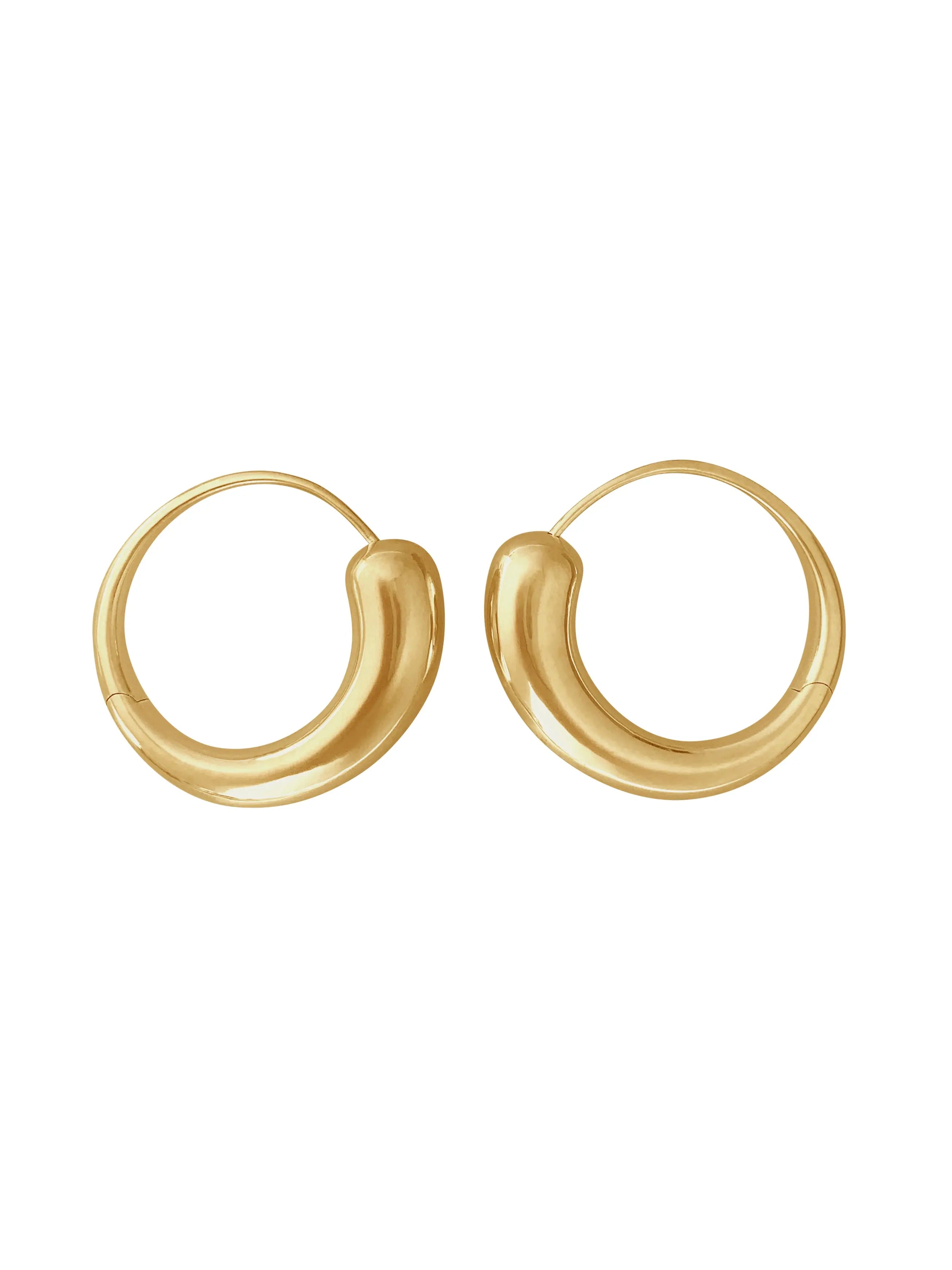 Closure Hoops In Gold Vermeil Sara Robertsson Jewellery