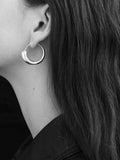 Enso Hoops Large In Silver Sara Robertsson Jewellery