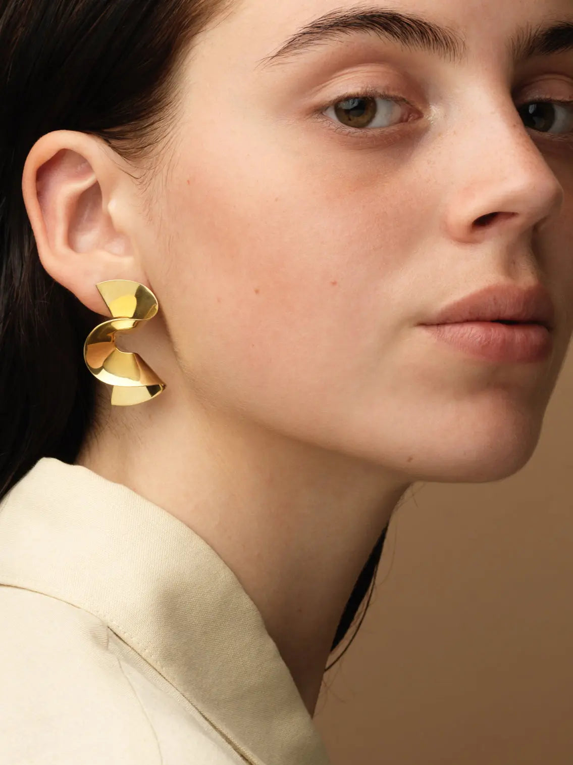 Flounce II Earrings In Gold Vermeil Sara Robertsson Jewellery