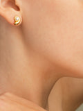 Nautilus Pearl Earrings In Gold Vermeil Sara Robertsson Jewellery