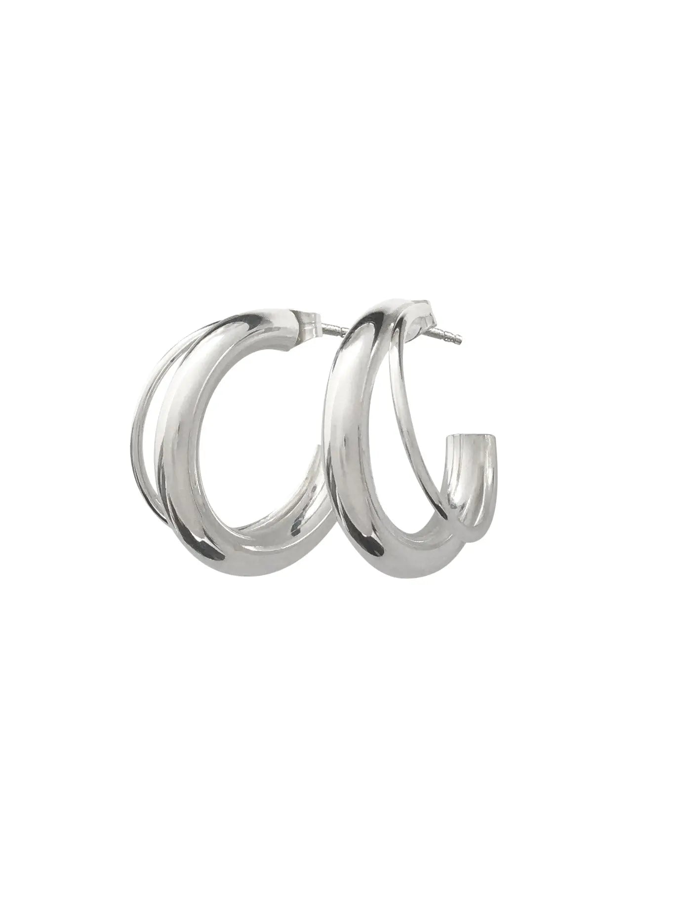 Shadow Hoops In Silver Sara Robertsson Jewellery