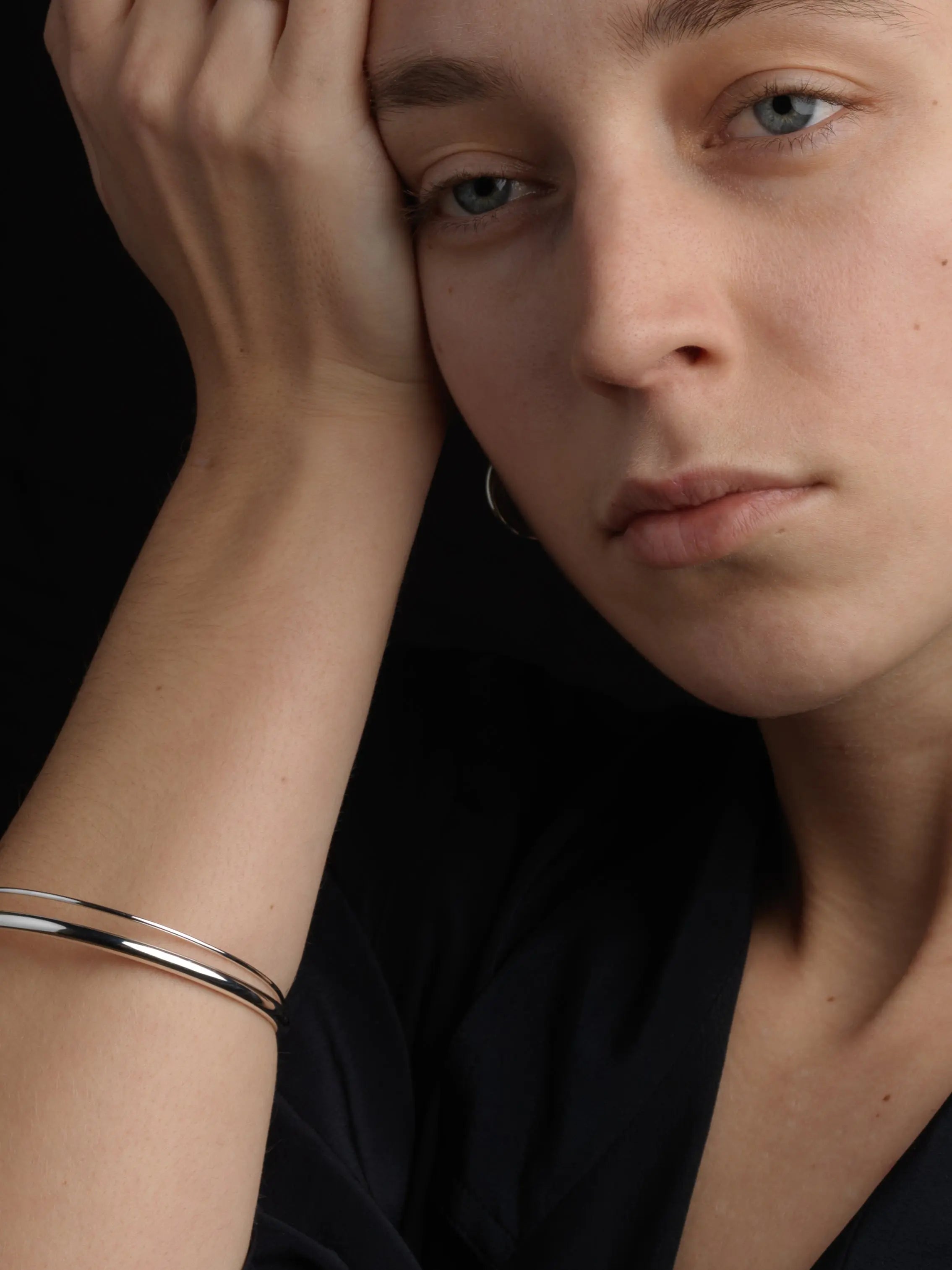 Shadow Bangle In Silver Sara Robertsson Jewellery