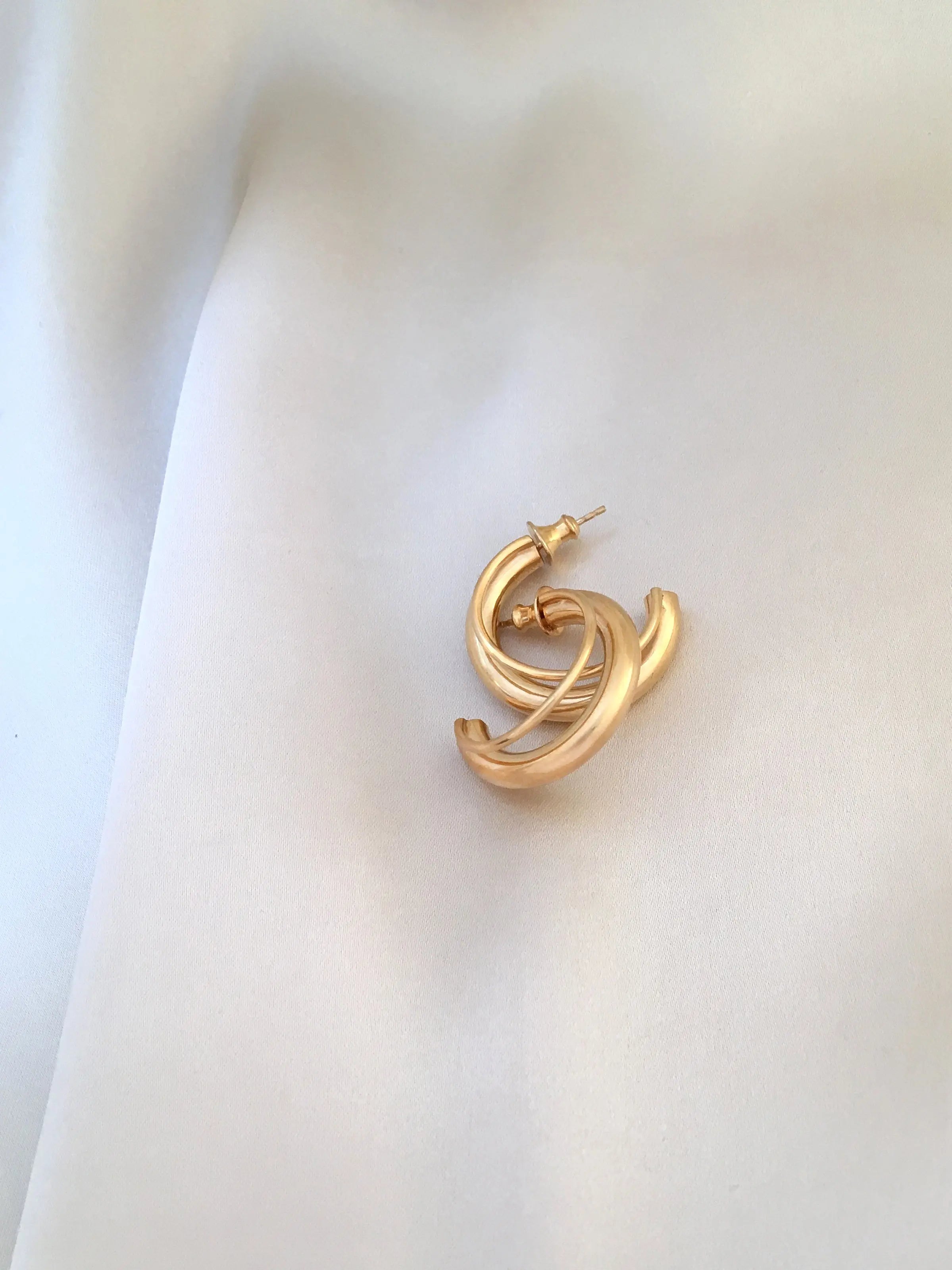 Shadow Hoops In Gold Vermeil Sara Robertsson Jewellery