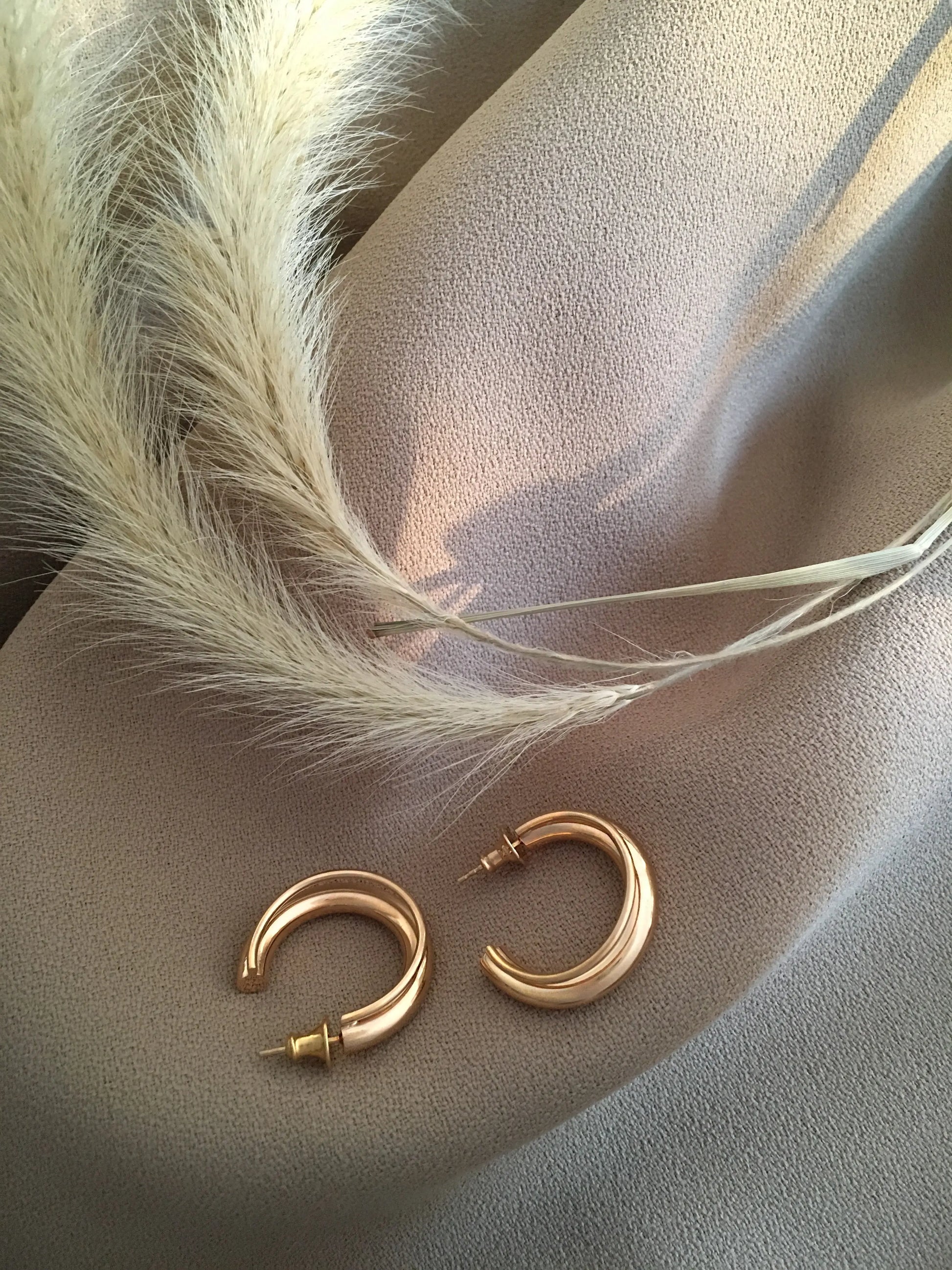 Shadow Hoops In Gold Vermeil Sara Robertsson Jewellery