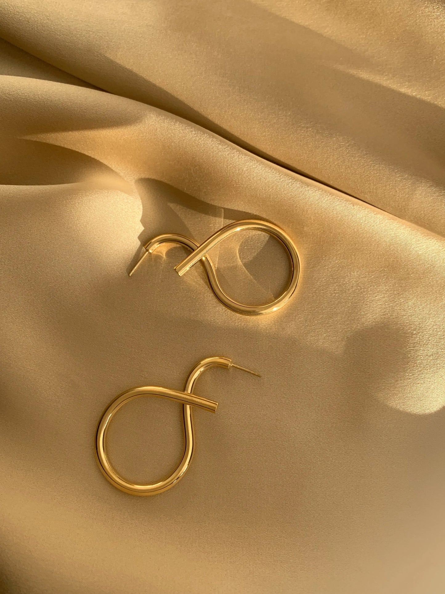 Shape II Earrings In Gold Vermeil Sara Robertsson Jewellery