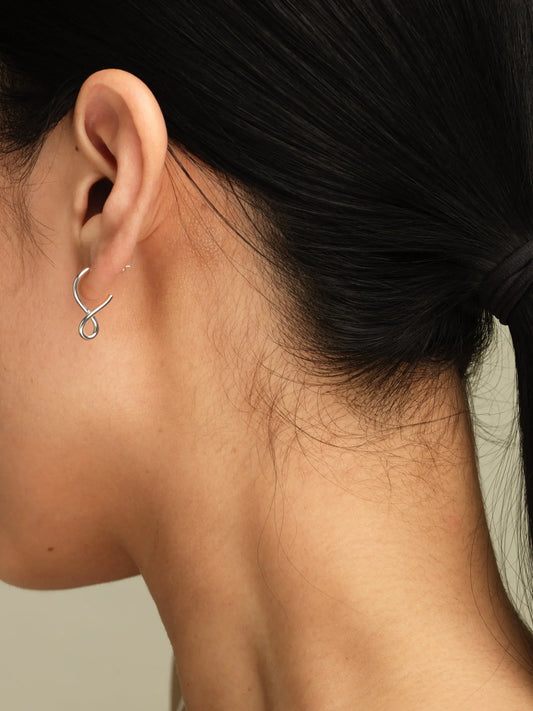Shape I Small Earrings In Silver Sara Robertsson Jewellery