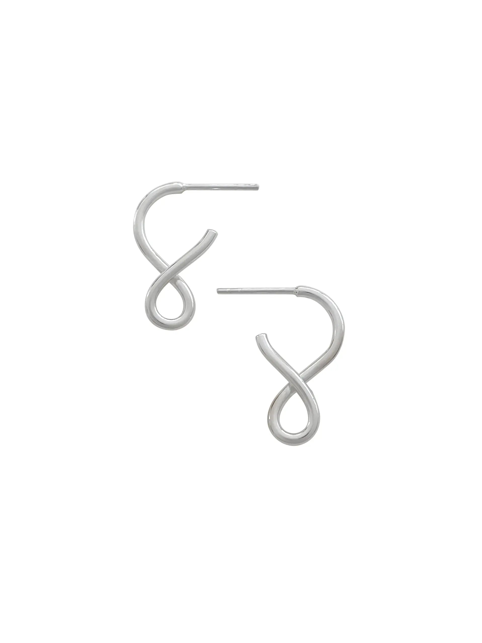 Shape I Small Earrings In Silver Sara Robertsson Jewellery
