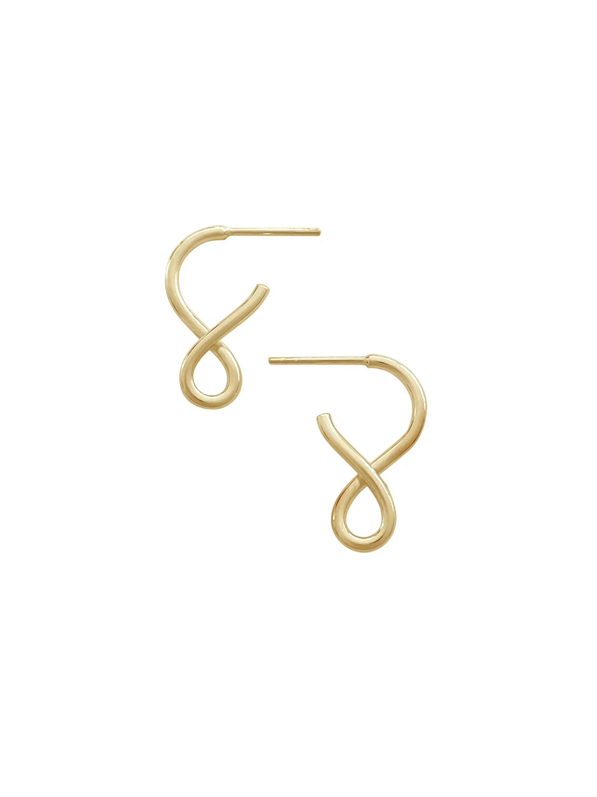 Shape I Small Earrings In Gold Vermeil Sara Robertsson Jewellery