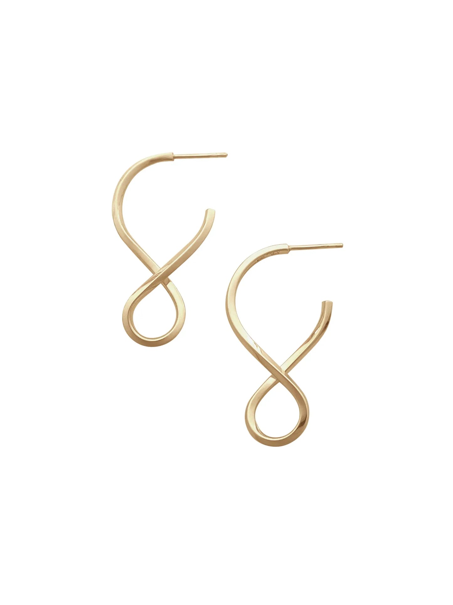 Shape I Twisted Earrings In Gold Vermeil Sara Robertsson Jewellery