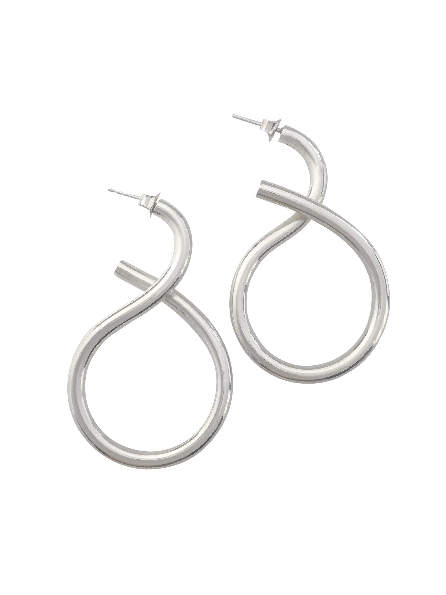 Shape II Earrings In Silver Sara Robertsson Jewellery