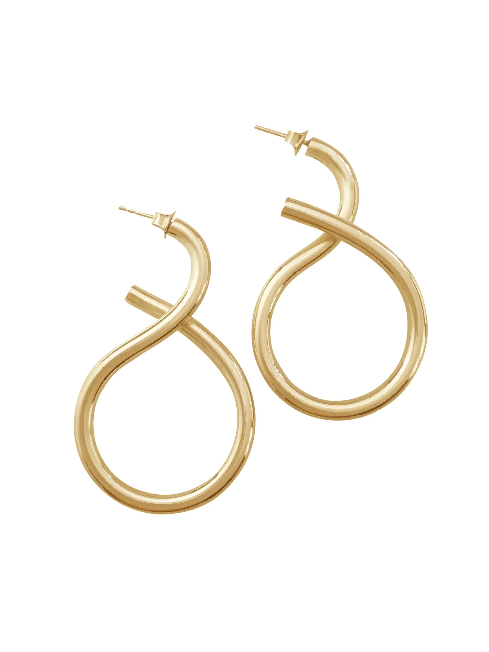 Shape II Earrings In Gold Vermeil Sara Robertsson Jewellery