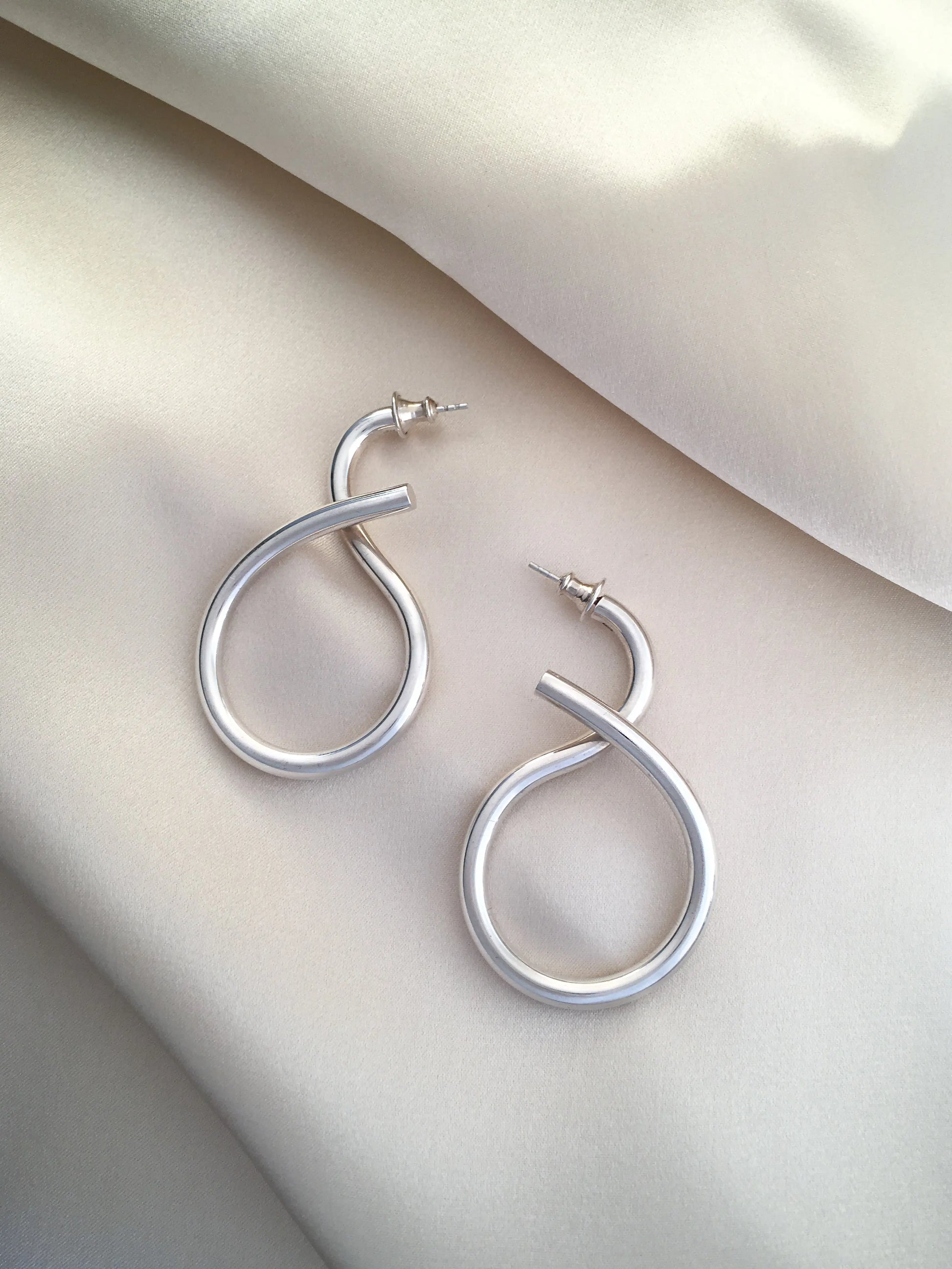 Shape II Earrings In Silver Sara Robertsson Jewellery