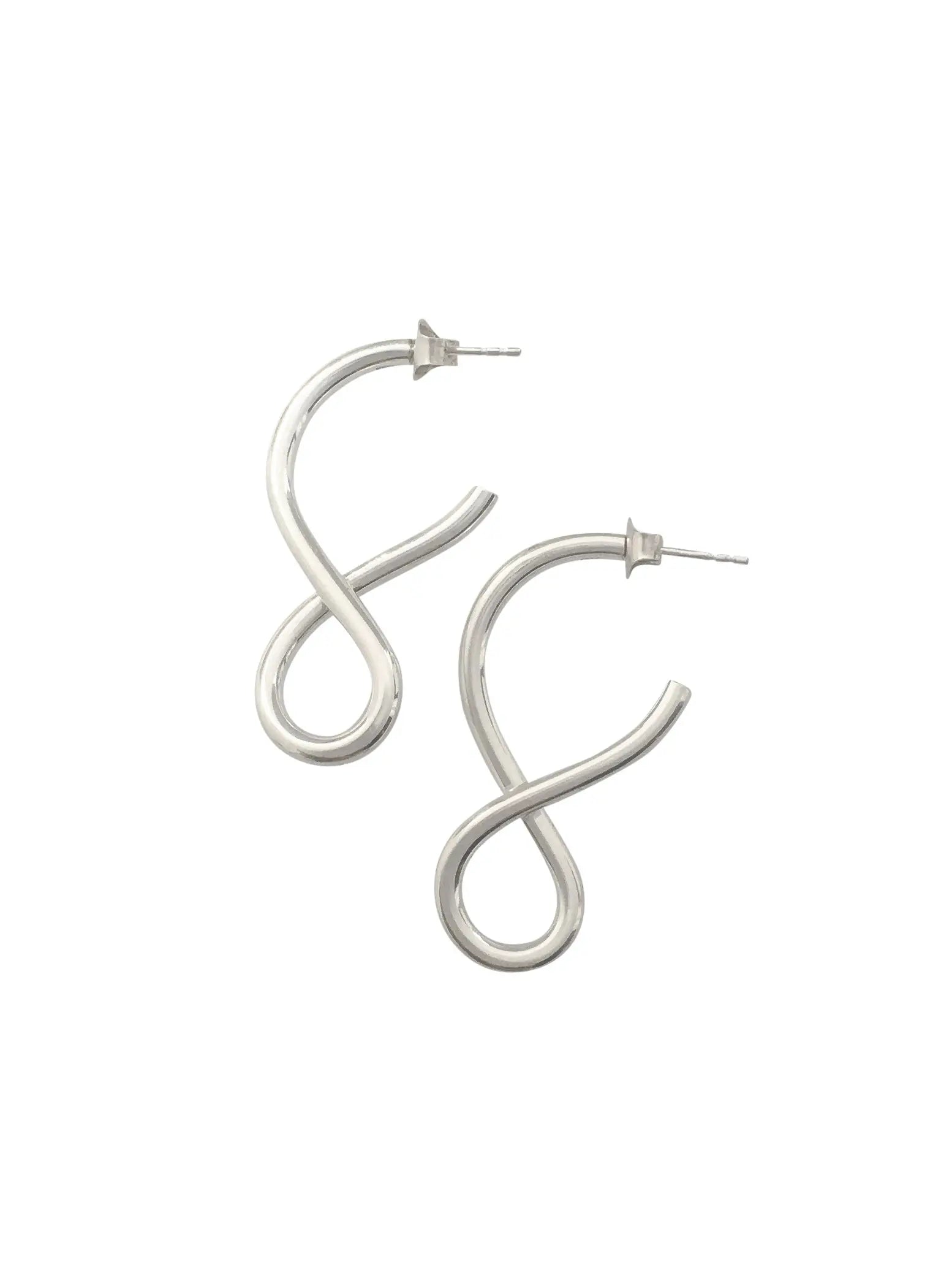Shape I Earrings In Silver Sara Robertsson Jewellery