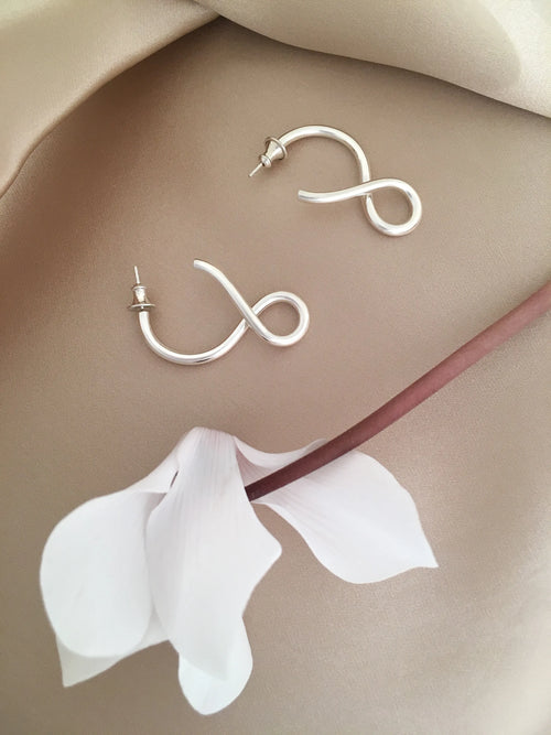 Shape I Earrings In Silver Sara Robertsson Jewellery