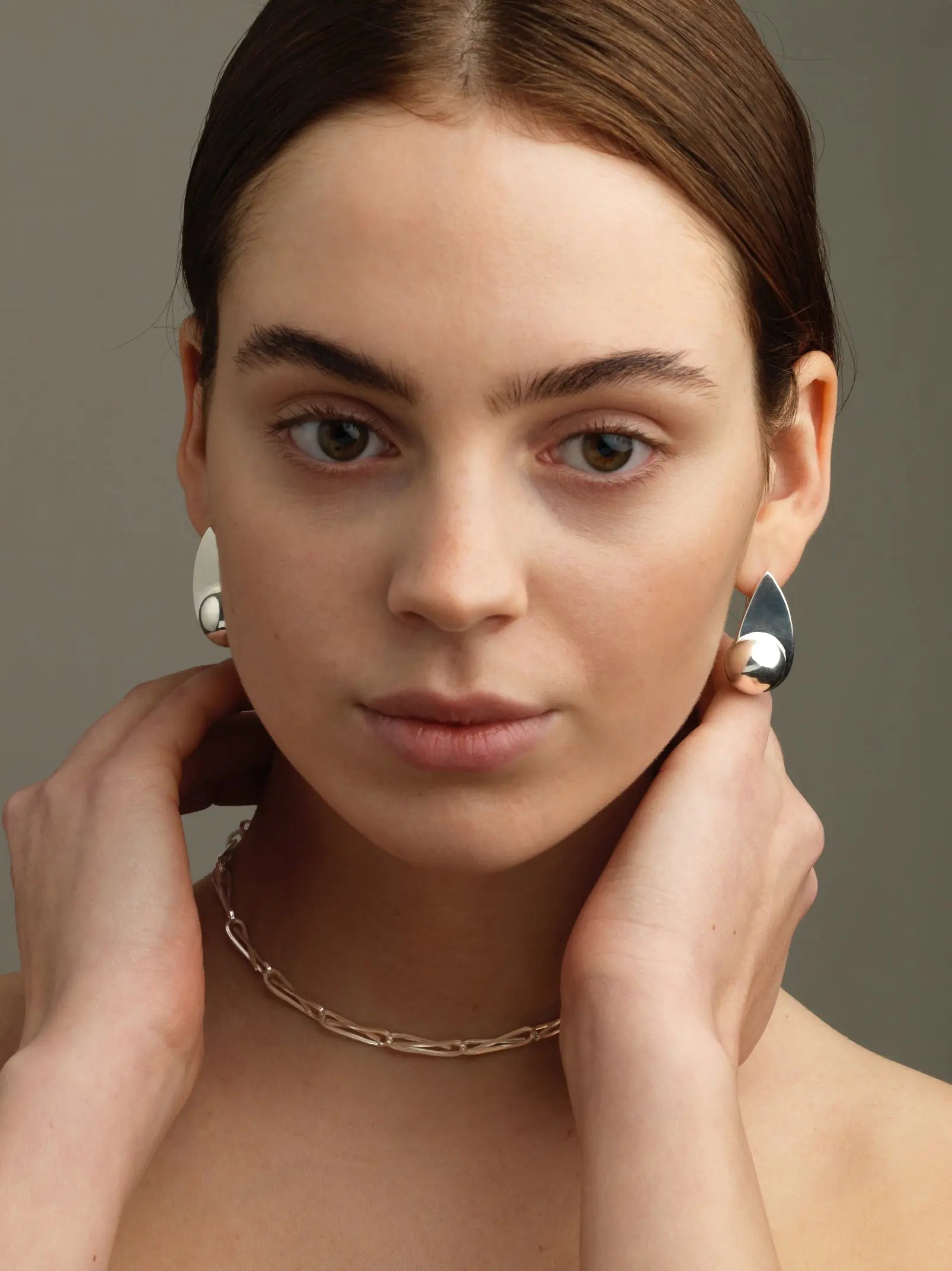 String Chain Necklace In Silver Sara Robertsson Jewellery