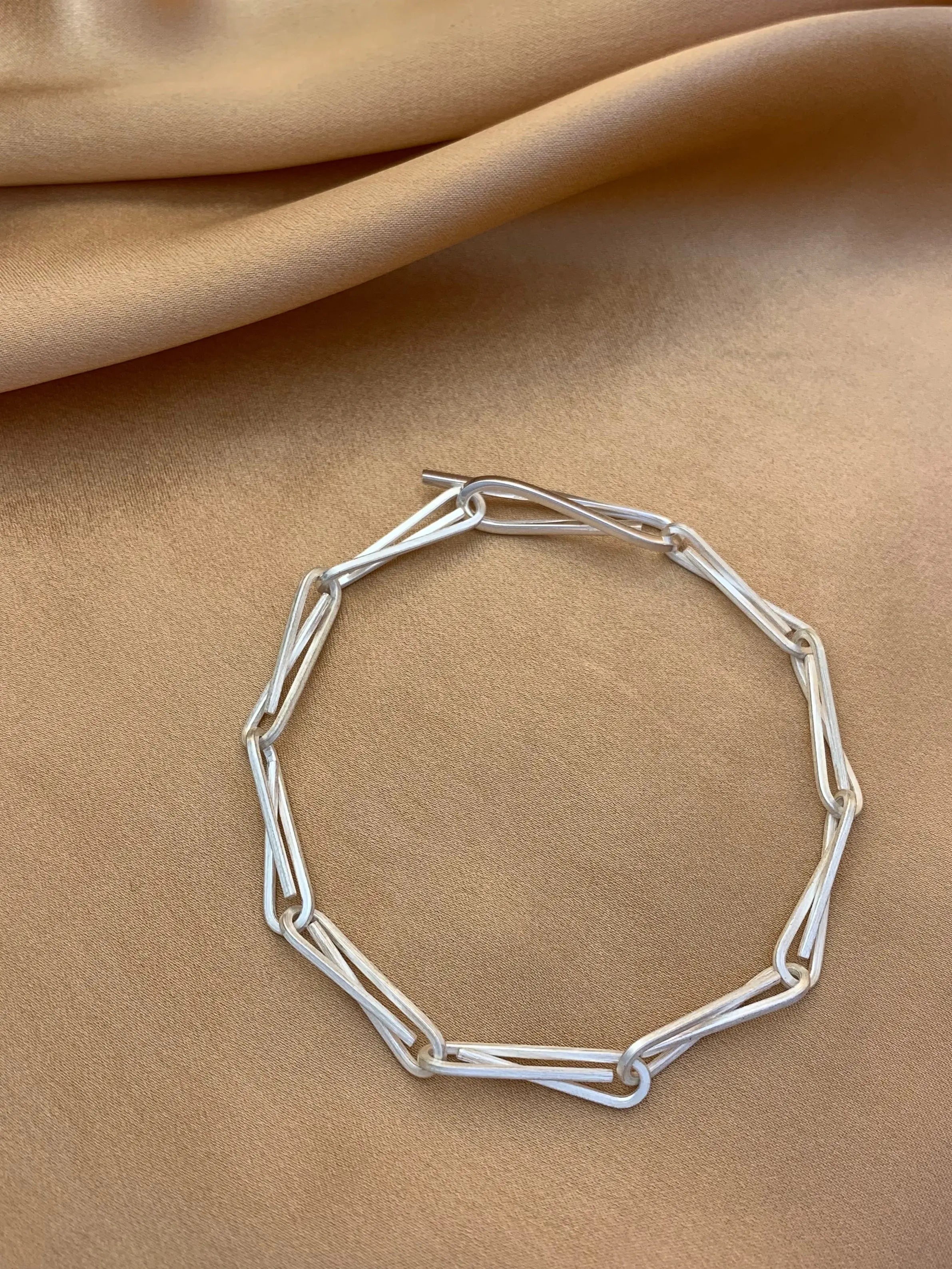 String Chain Bracelet In Silver Sara Robertsson Jewellery