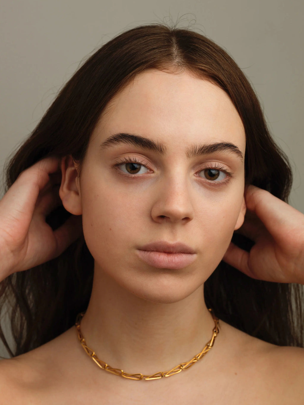String Chain Necklace In Gold Vermeil Sara Robertsson Jewellery