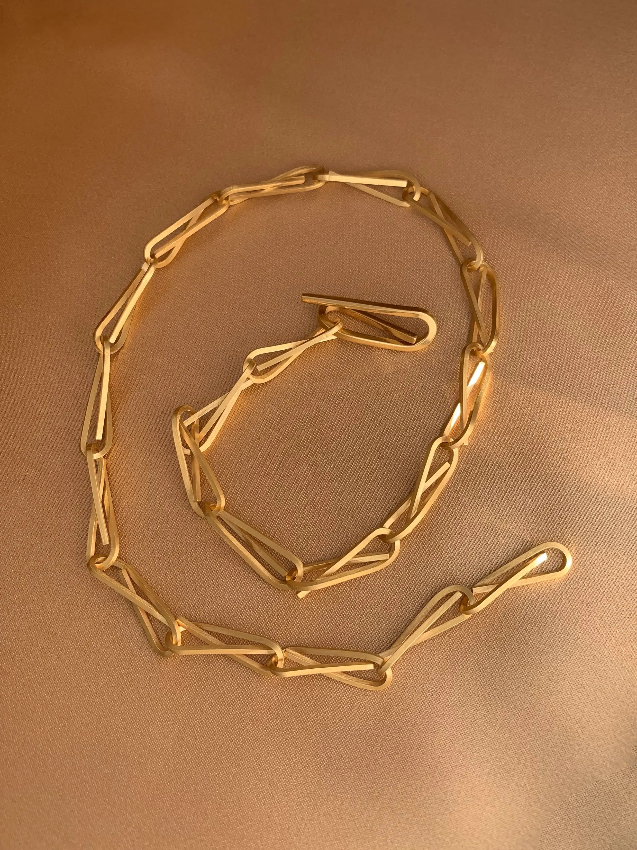 String Chain Necklace In Gold Vermeil Sara Robertsson Jewellery