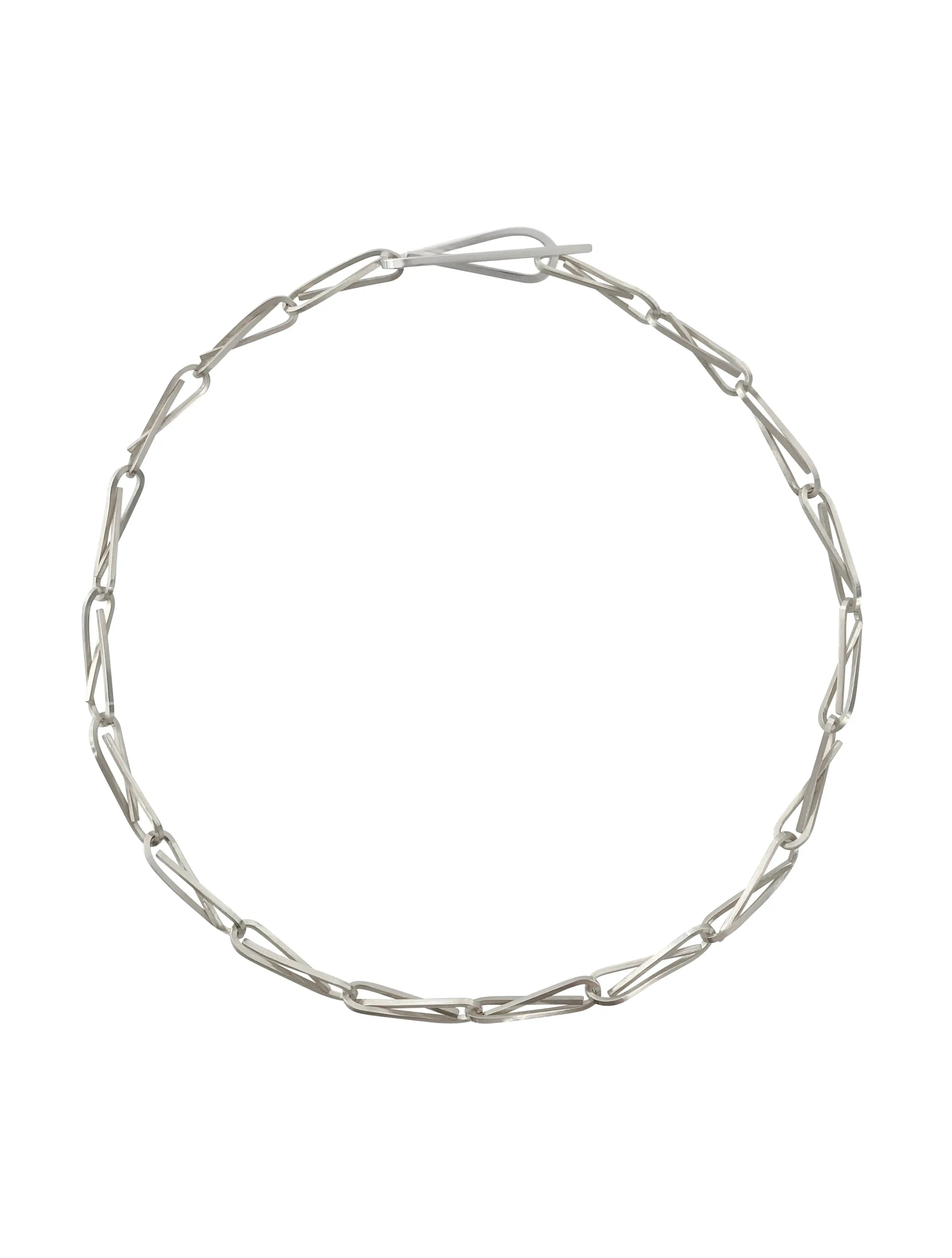 String Chain Necklace In Silver Sara Robertsson Jewellery