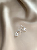 String Earrings In Silver With Freshwater Pearl Sara Robertsson Jewellery