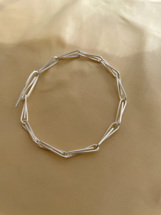 String Chain Anklet In Silver Sara Robertsson Jewellery