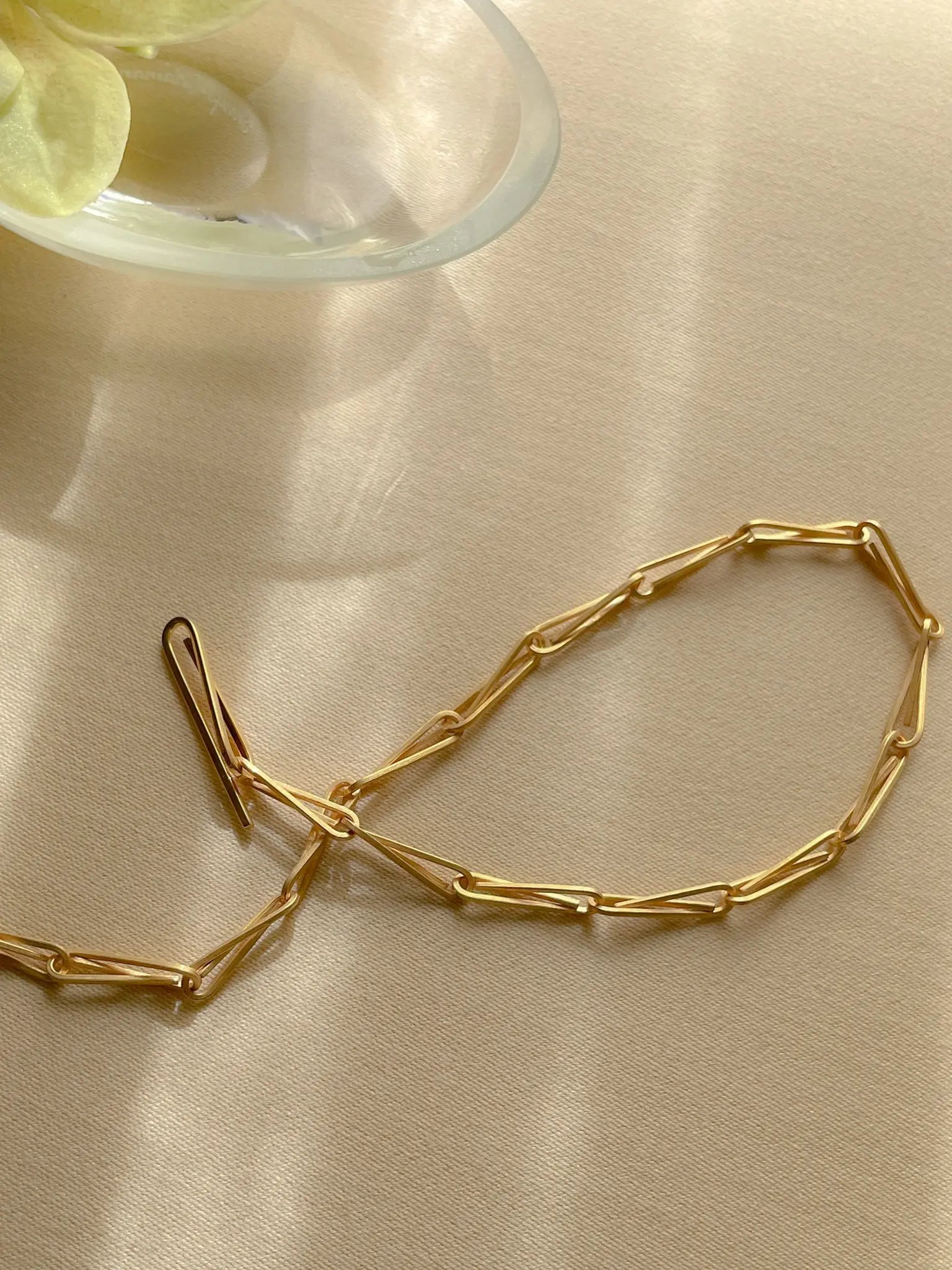 String Long Chain Necklace In Gold Vermeil Sara Robertsson Jewellery