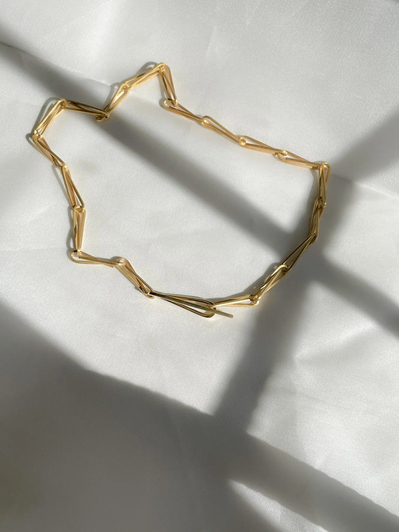 String Long Chain Necklace In Gold Vermeil Sara Robertsson Jewellery