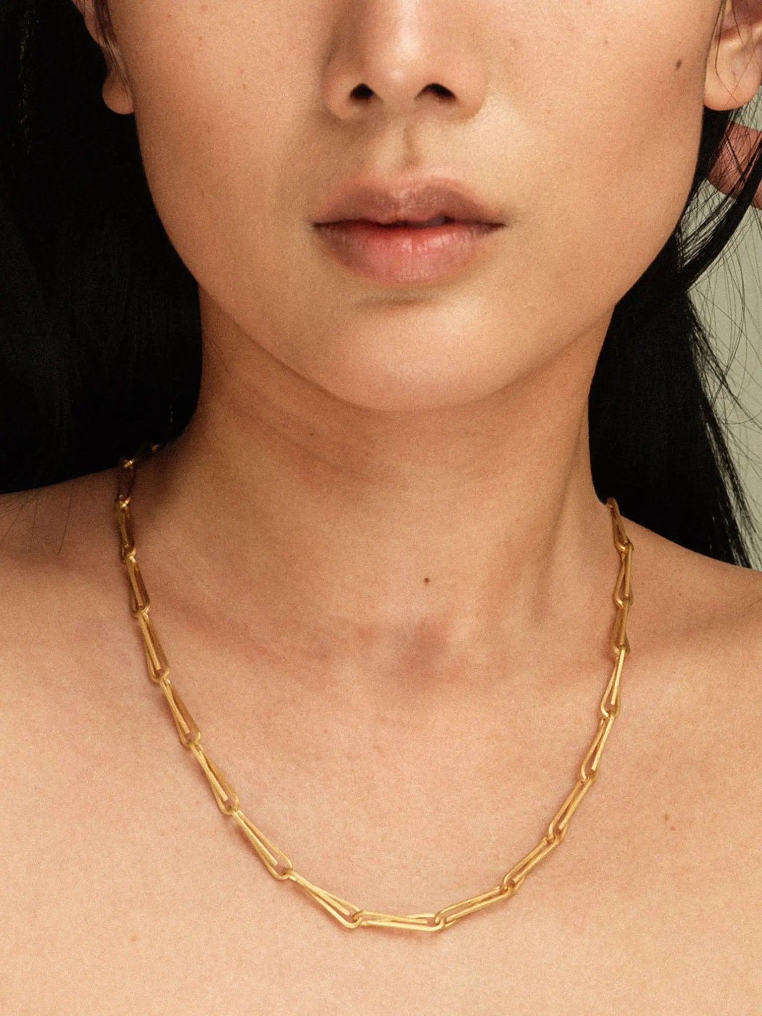 String Long Chain Necklace In Gold Vermeil Sara Robertsson Jewellery